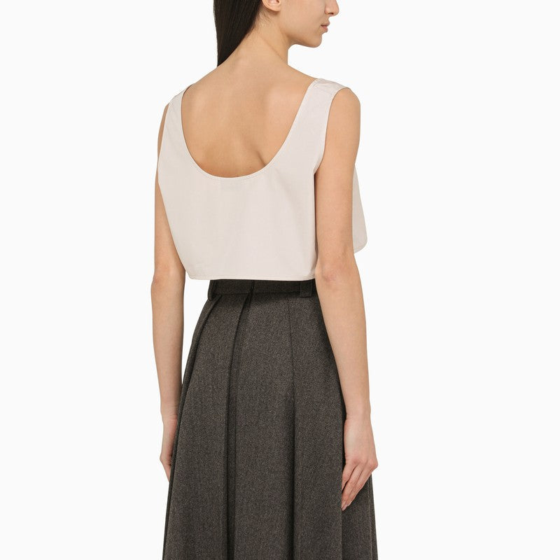 Miu Miu Opal Pink Cotton Tank Top Women MIU MIU