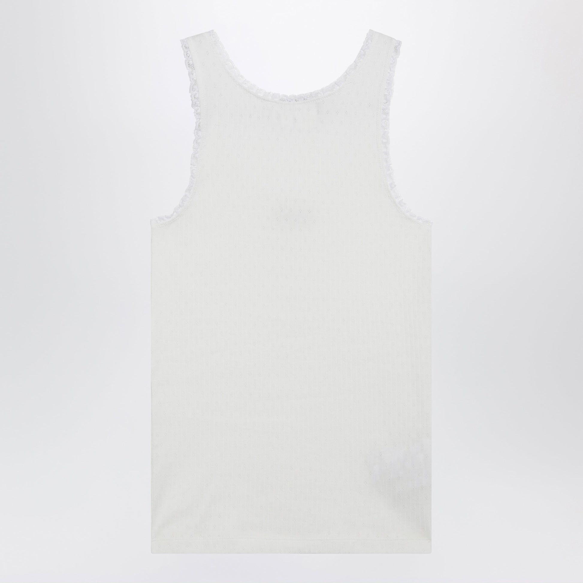 Miu Miu White Cotton Tank Top Women MIU MIU