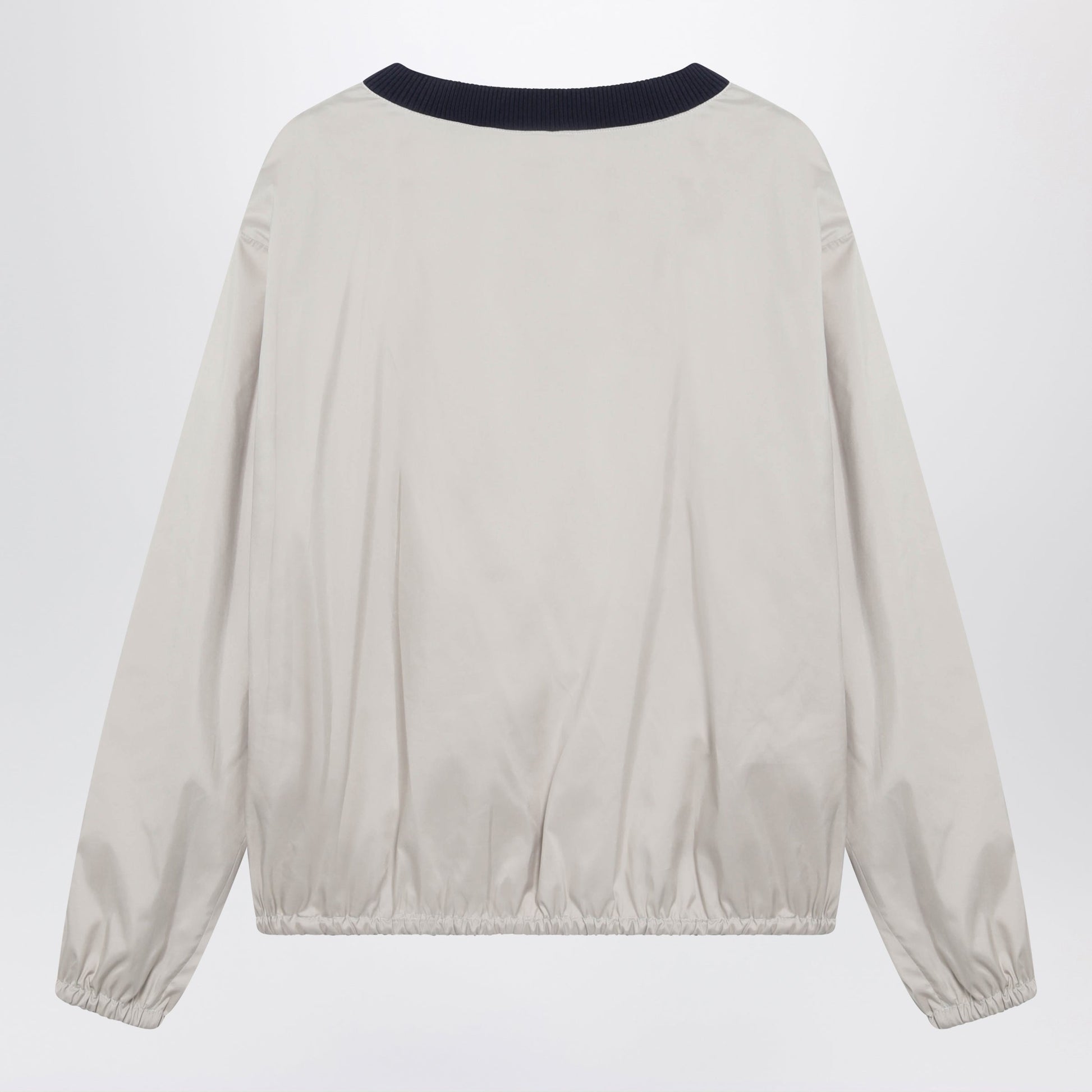 Miu Miu Tech Pongee V-Neck Sweatshirt In Opal Women MIU MIU