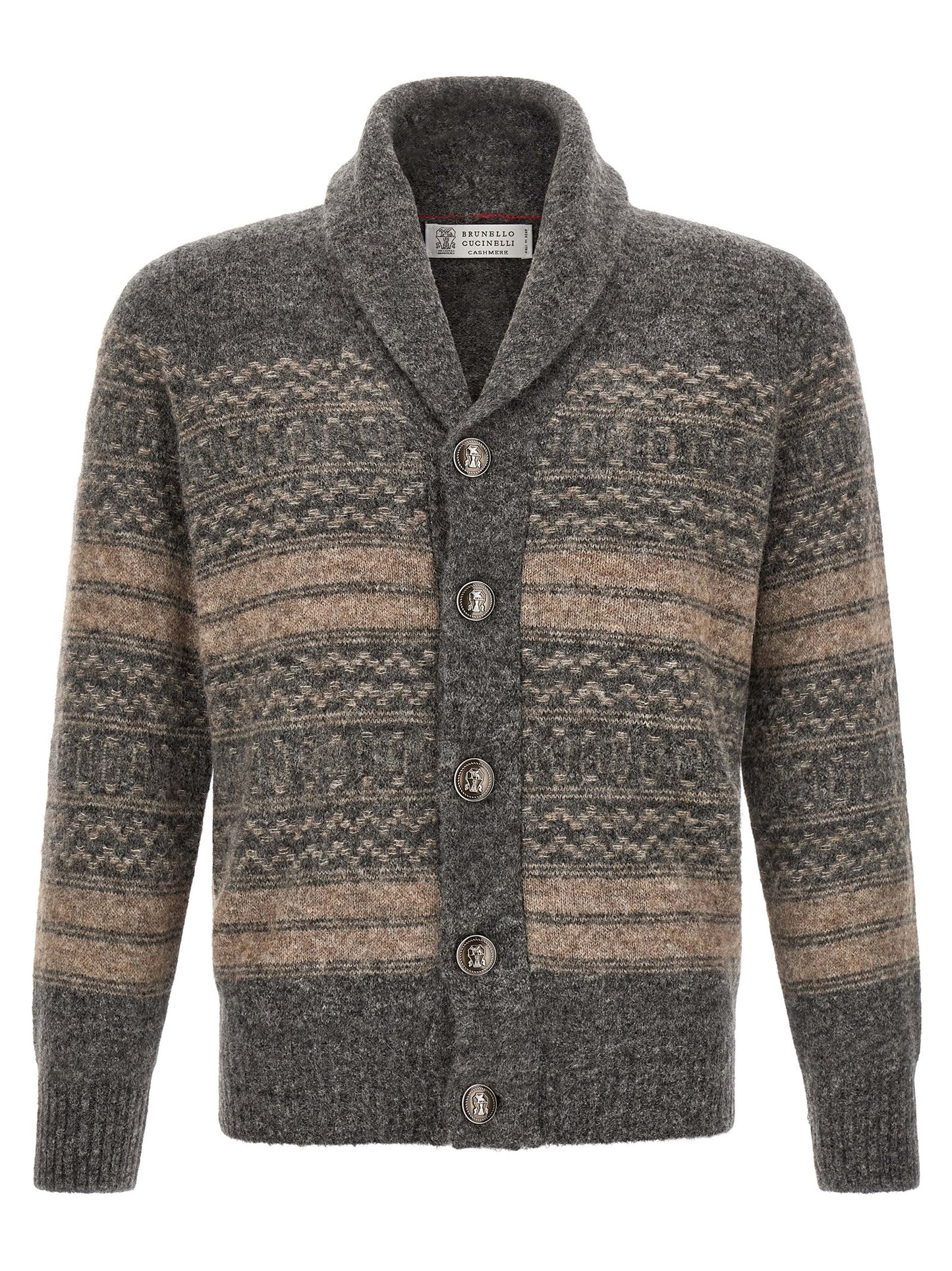 Brunello Cucinelli Men 'Nordic Jacquard' Cardigan BRUNELLO CUCINELLI
