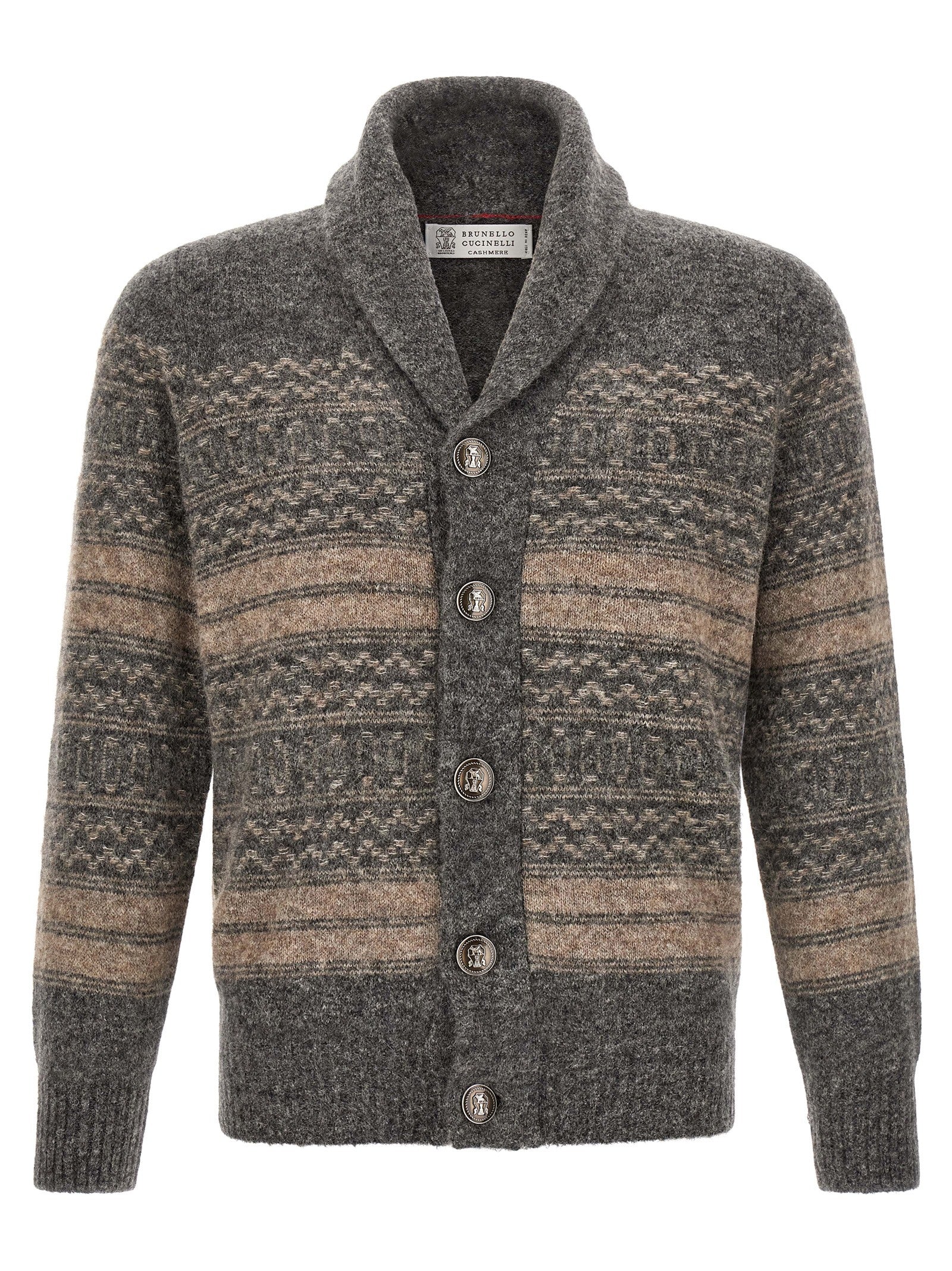 Brunello Cucinelli Men 'Nordic Jacquard' Cardigan BRUNELLO CUCINELLI