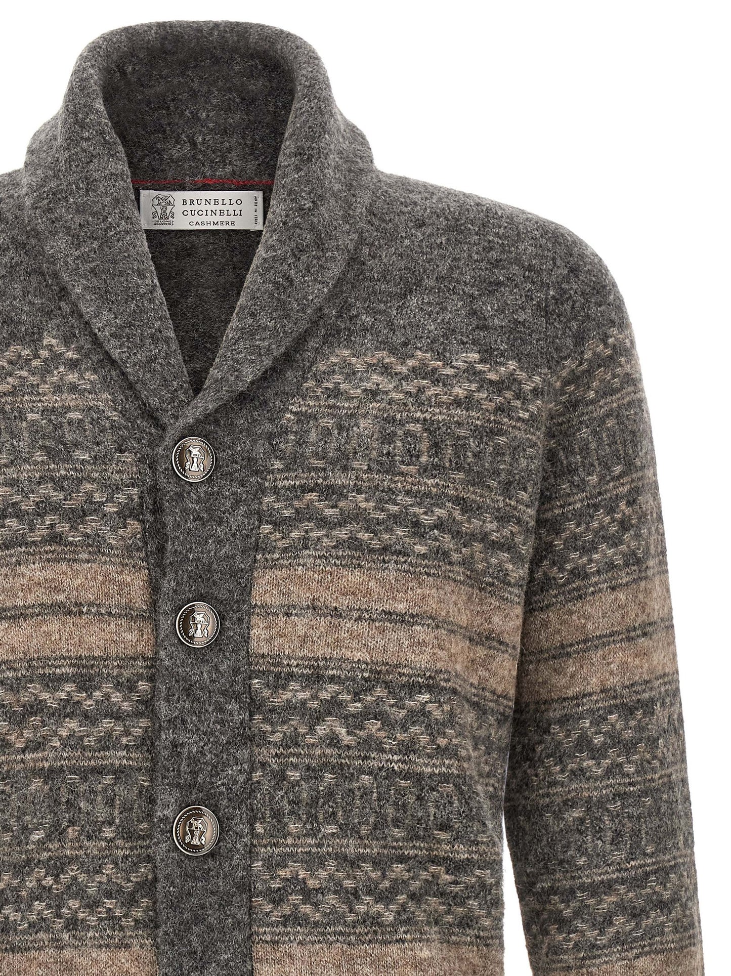 Brunello Cucinelli Men 'Nordic Jacquard' Cardigan BRUNELLO CUCINELLI