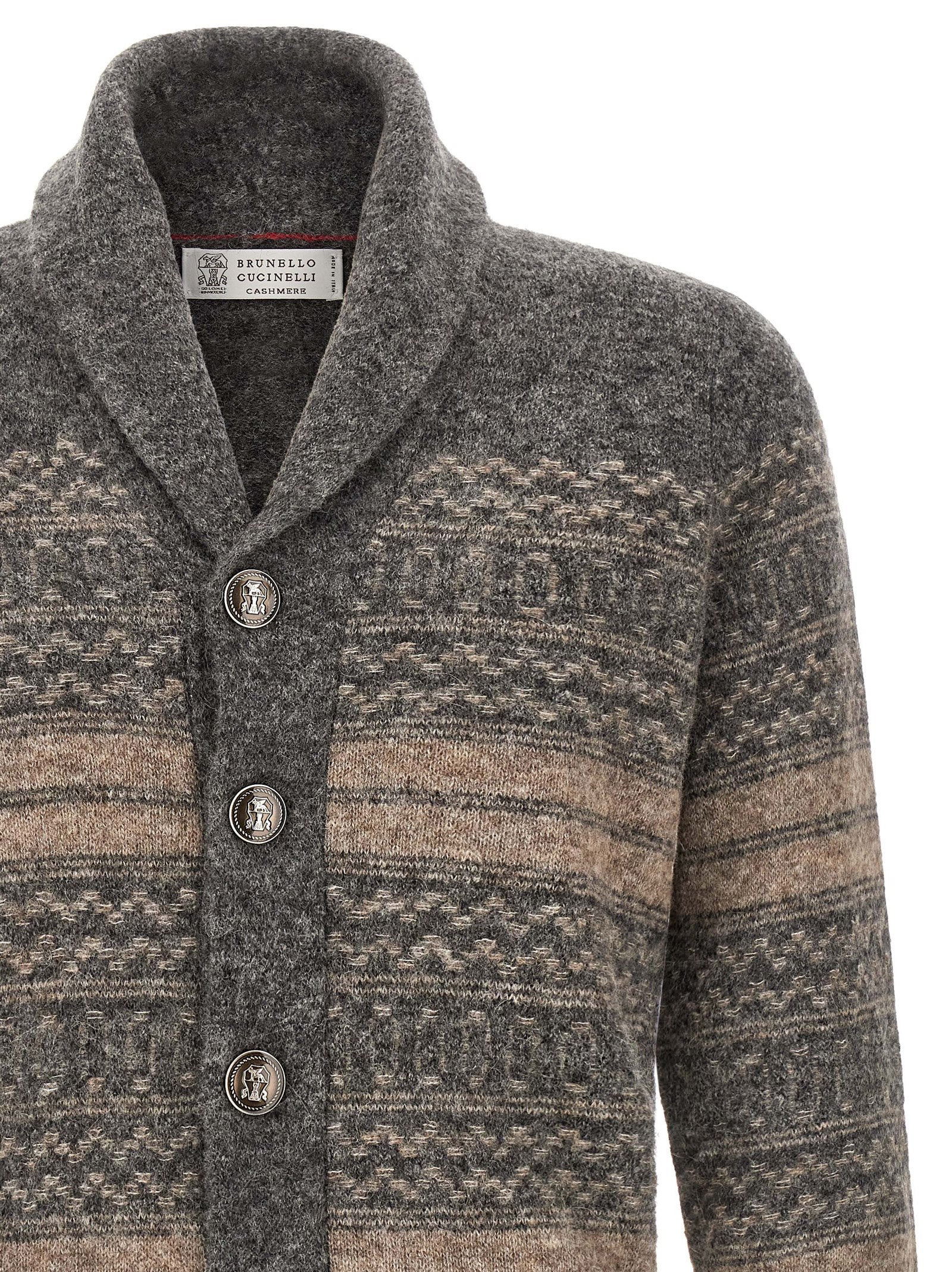 Brunello Cucinelli Men 'Nordic Jacquard' Cardigan BRUNELLO CUCINELLI