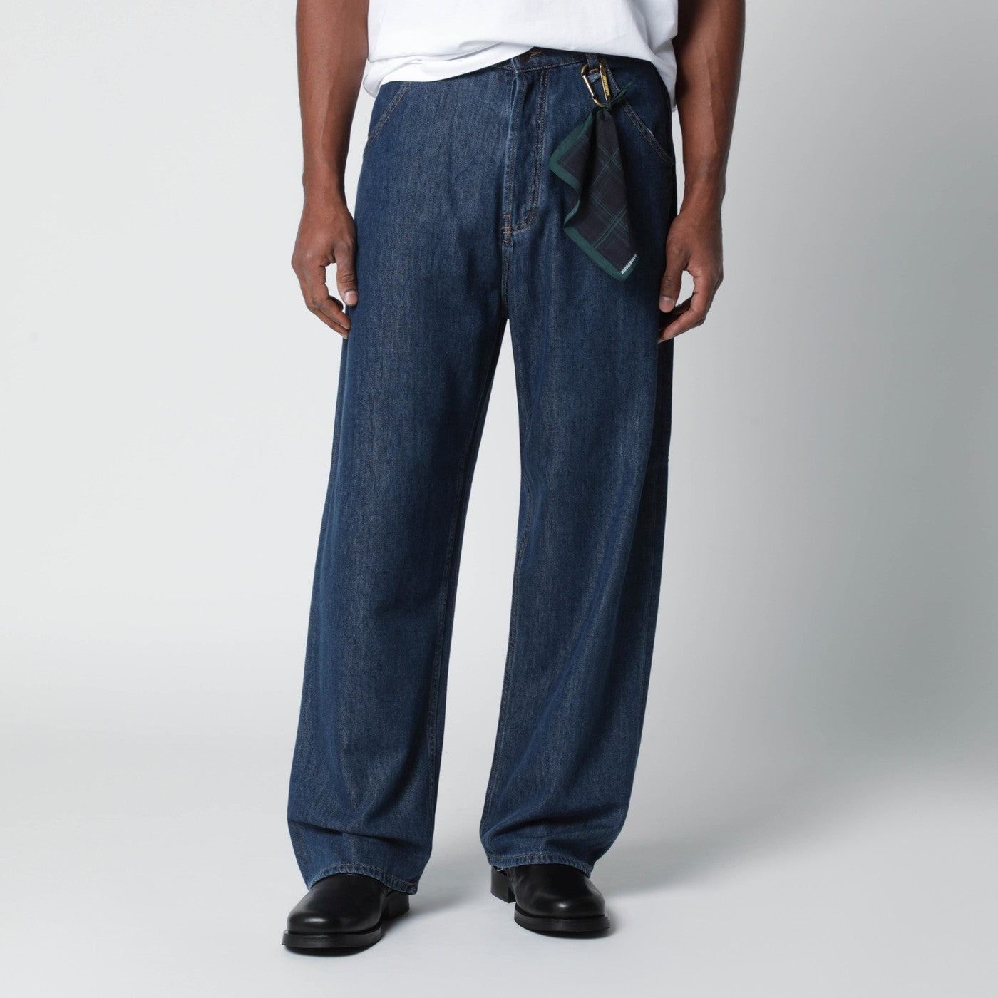 Darkpark Indigo Blue Cotton-Blend Jeans Men DARKPARK