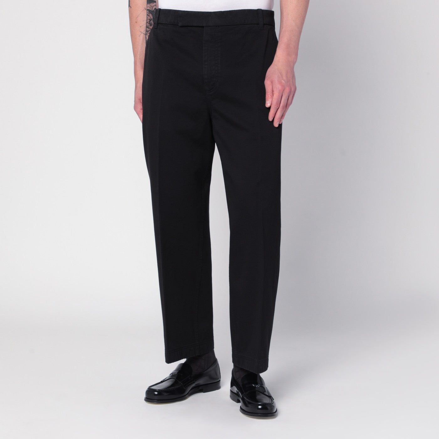 Thom Browne Black Cotton Trousers Men THOM BROWNE