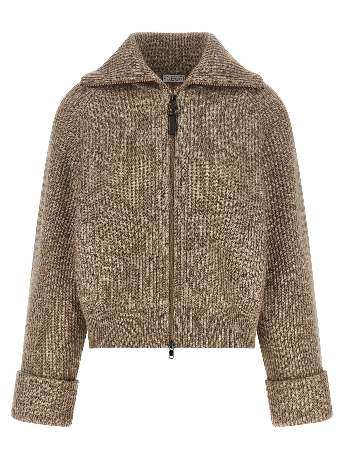 Brunello Cucinelli Women 'Shiny Zipper Pull' Cardigan BRUNELLO CUCINELLI