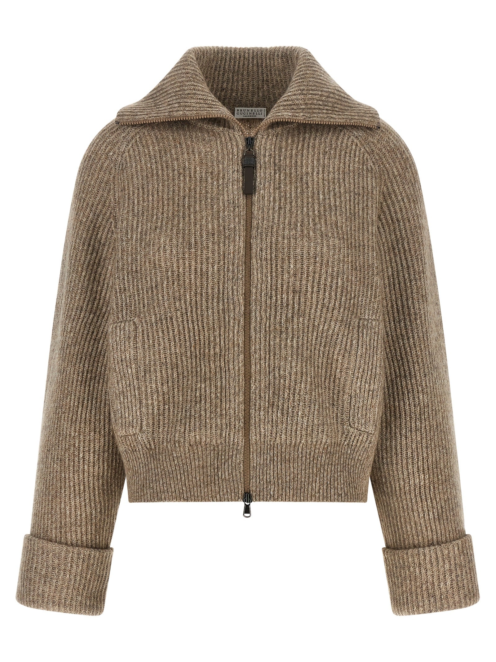 Brunello Cucinelli Women 'Shiny Zipper Pull' Cardigan BRUNELLO CUCINELLI