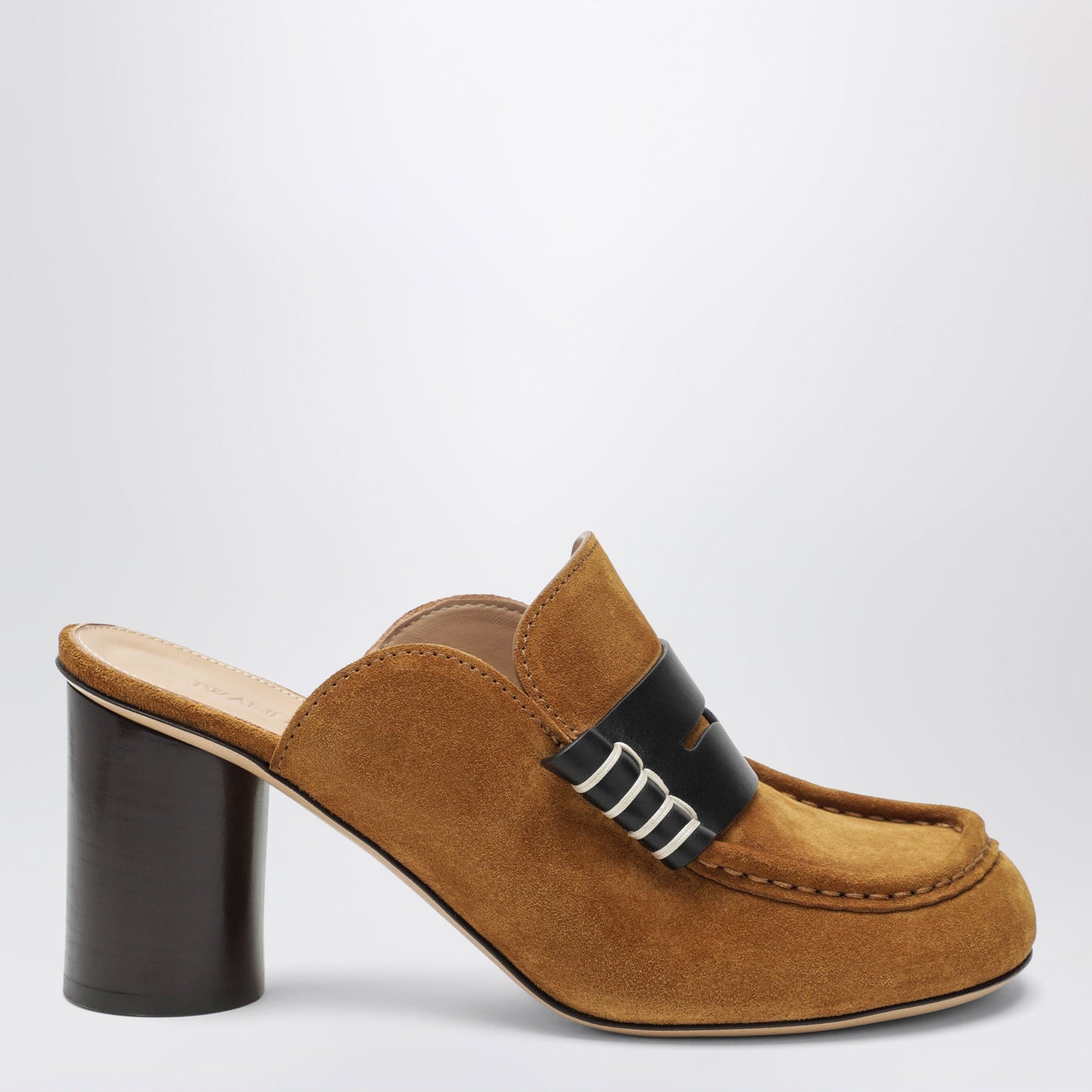Jw Anderson Caramel And Black Leather Heeled Moccasin Women J.W. ANDERSON