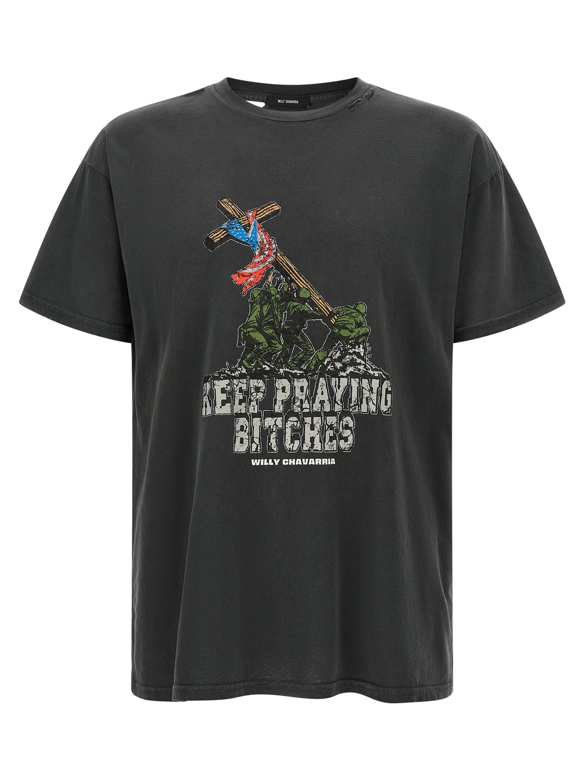 Willy Chavarria Men 'Keep Praying Bitches' T-Shirt WILLY CHAVARRIA