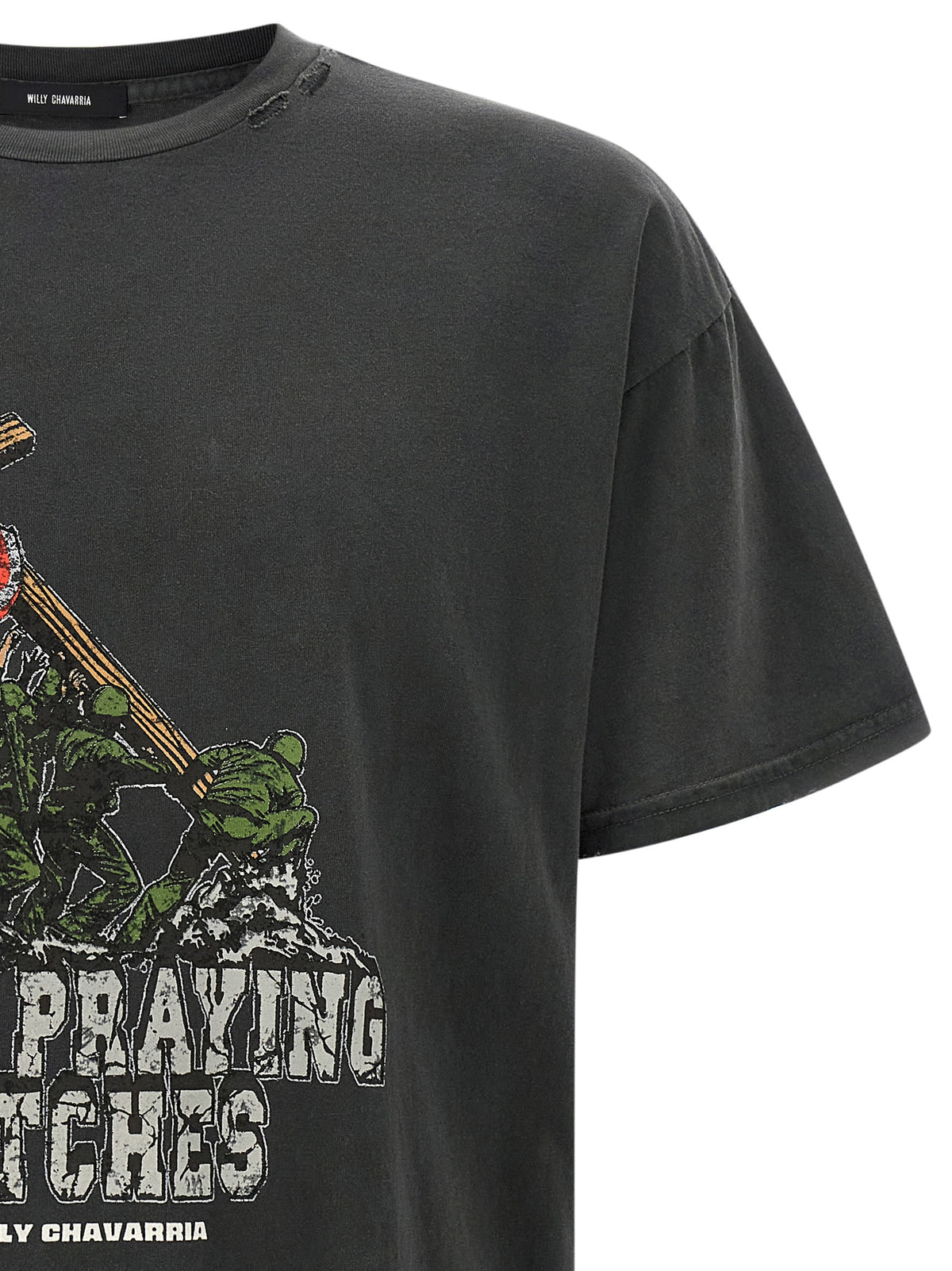 Willy Chavarria Men 'Keep Praying Bitches' T-Shirt WILLY CHAVARRIA