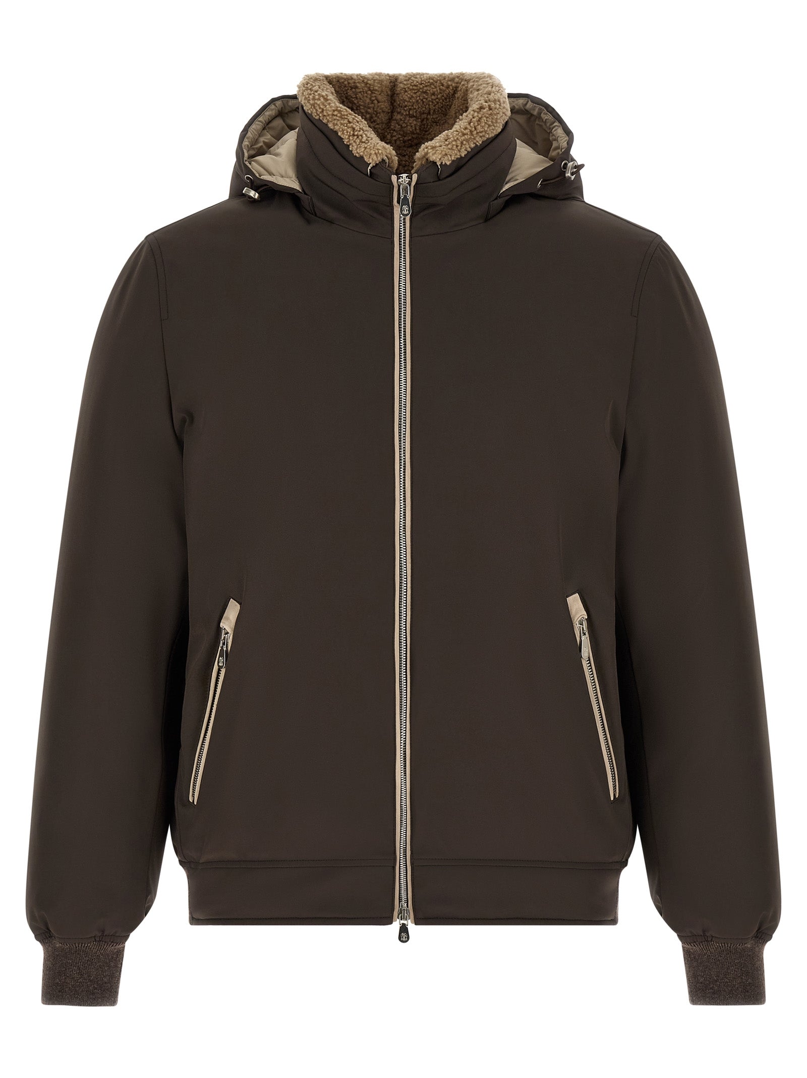 Brunello Cucinelli Men Detachable Hood Down Jacket BRUNELLO CUCINELLI