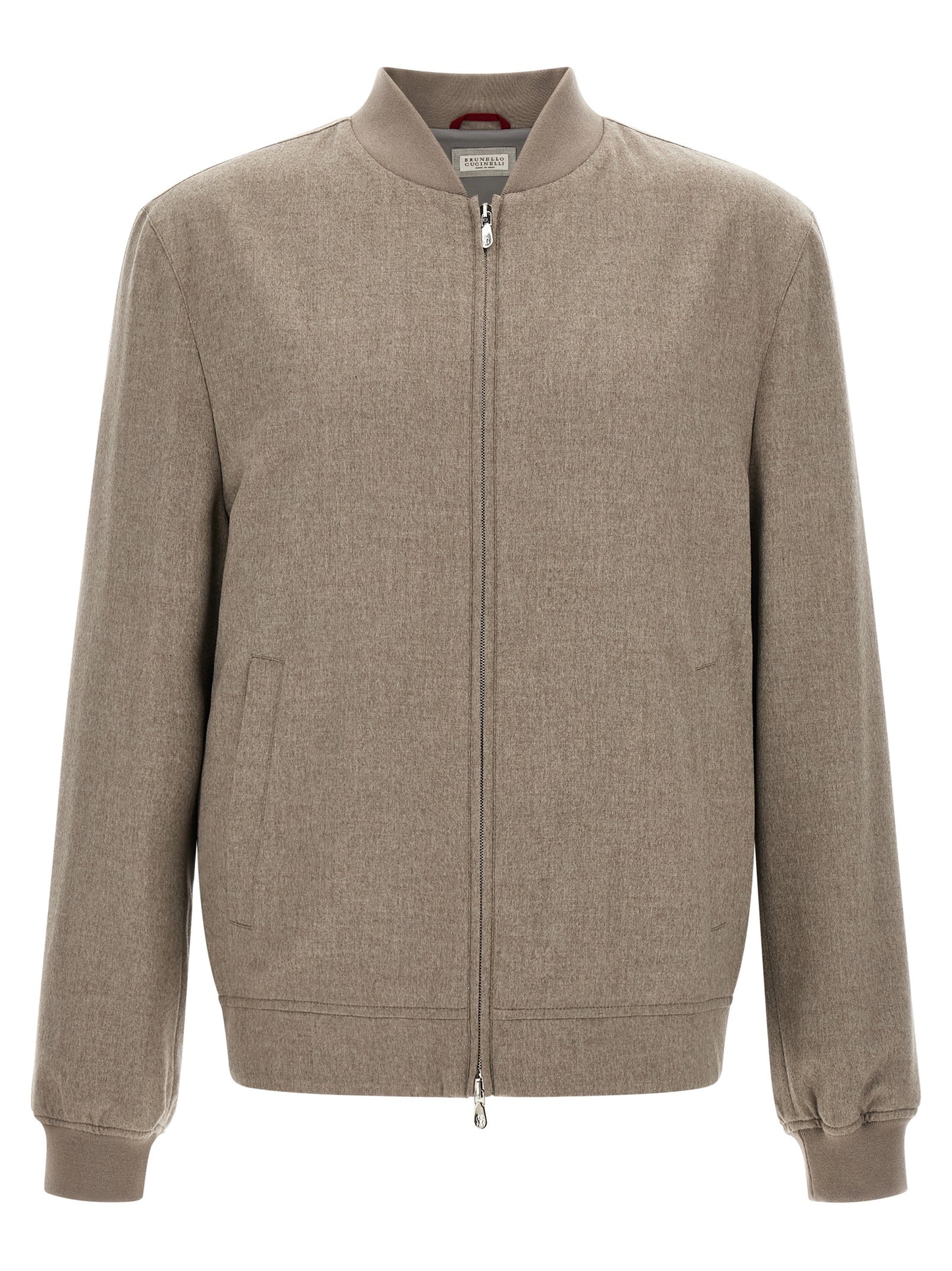 Brunello Cucinelli Men Light Flannel Bomber Jacket BRUNELLO CUCINELLI