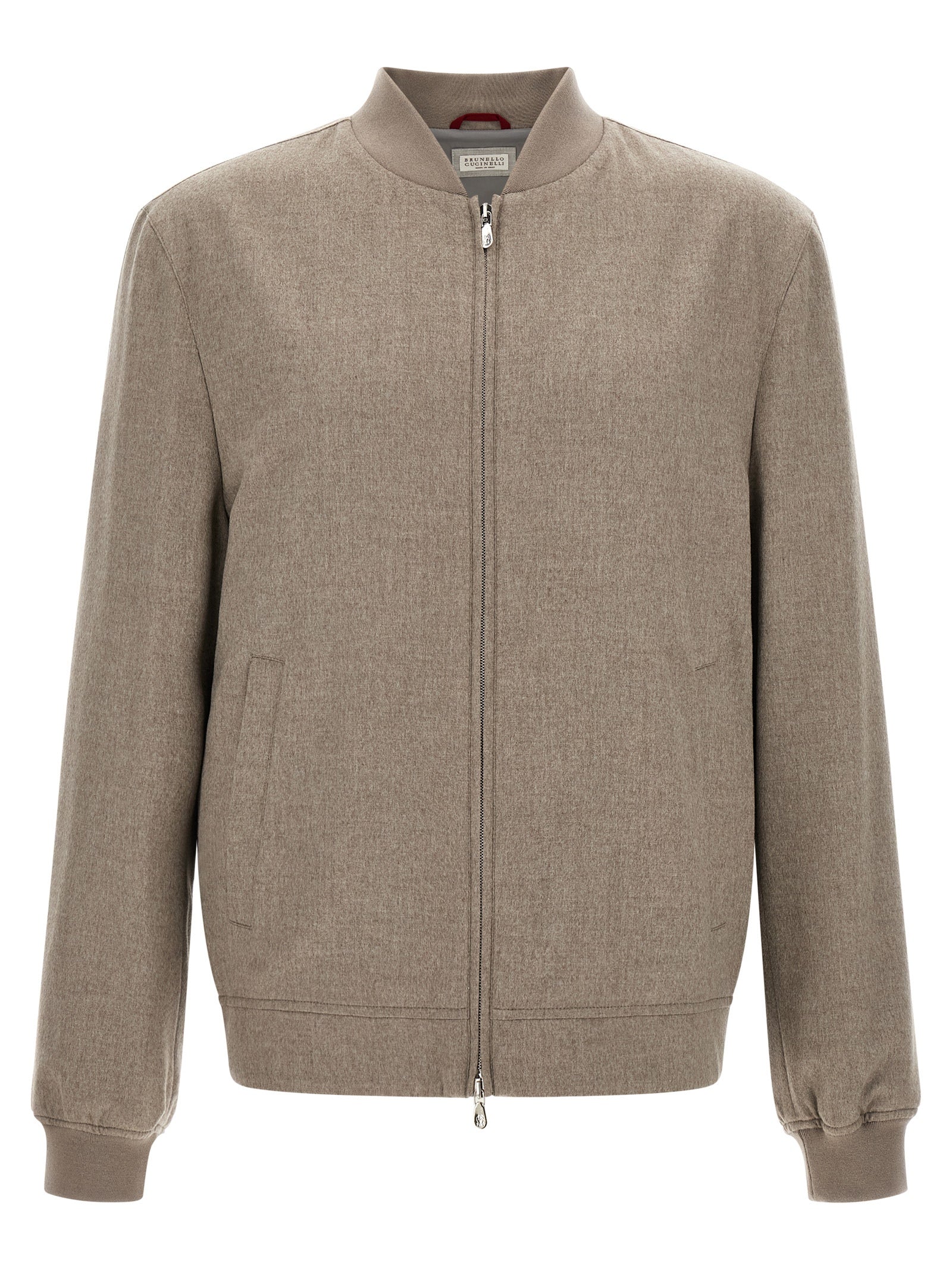 Brunello Cucinelli Men Light Flannel Bomber Jacket BRUNELLO CUCINELLI