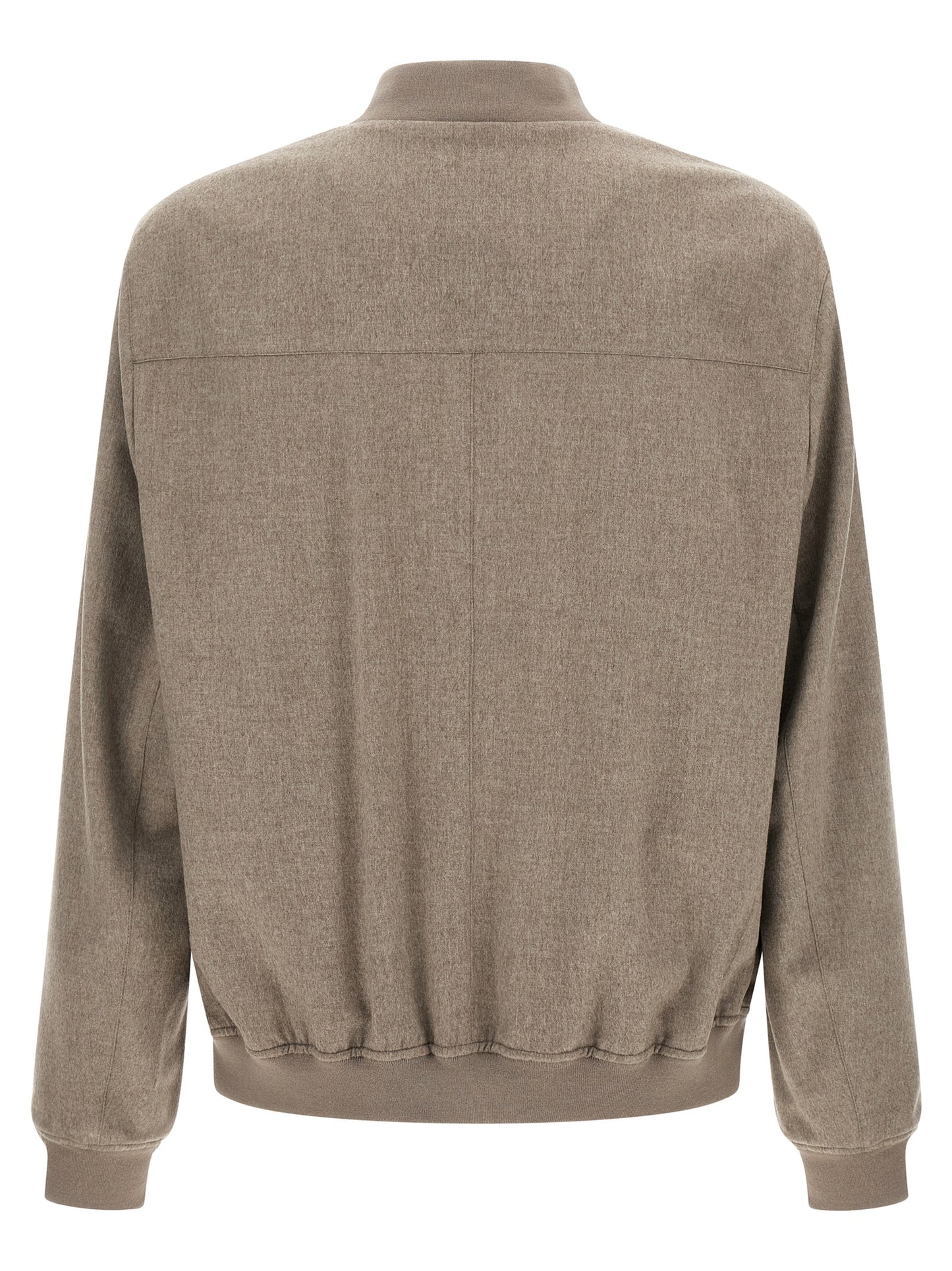 Brunello Cucinelli Men Light Flannel Bomber Jacket BRUNELLO CUCINELLI