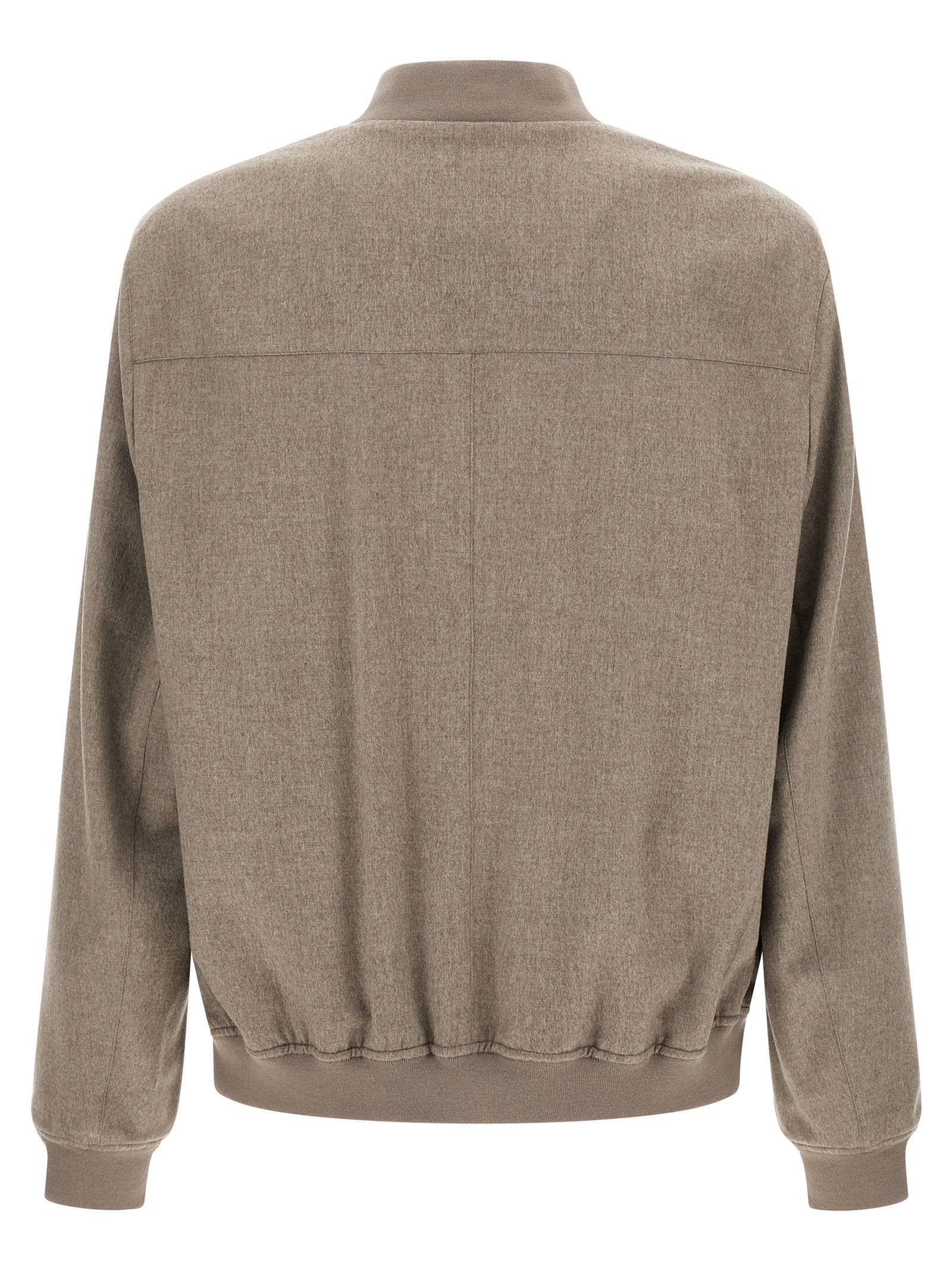 Brunello Cucinelli Men Light Flannel Bomber Jacket BRUNELLO CUCINELLI