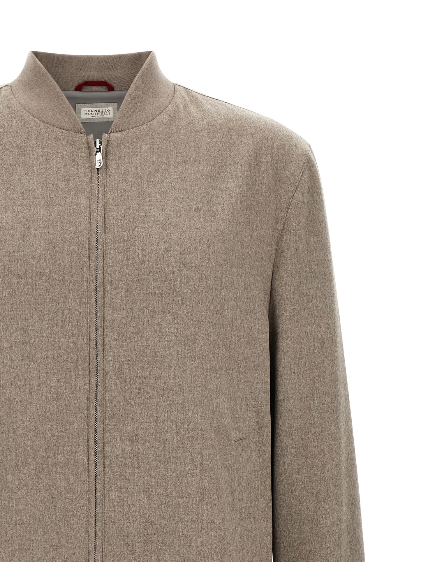 Brunello Cucinelli Men Light Flannel Bomber Jacket BRUNELLO CUCINELLI