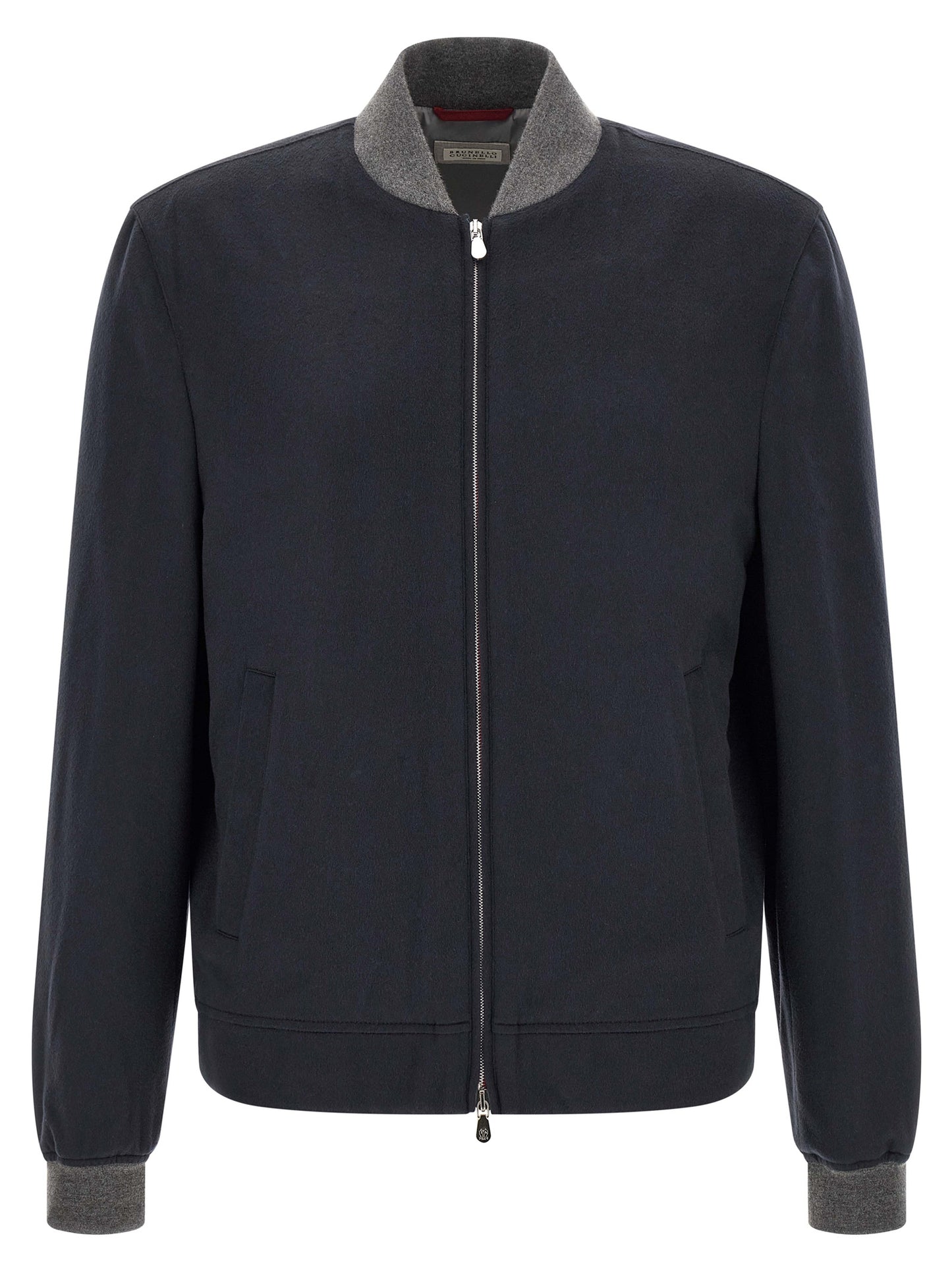 Brunello Cucinelli Men Light Flannel Bomber Jacket BRUNELLO CUCINELLI