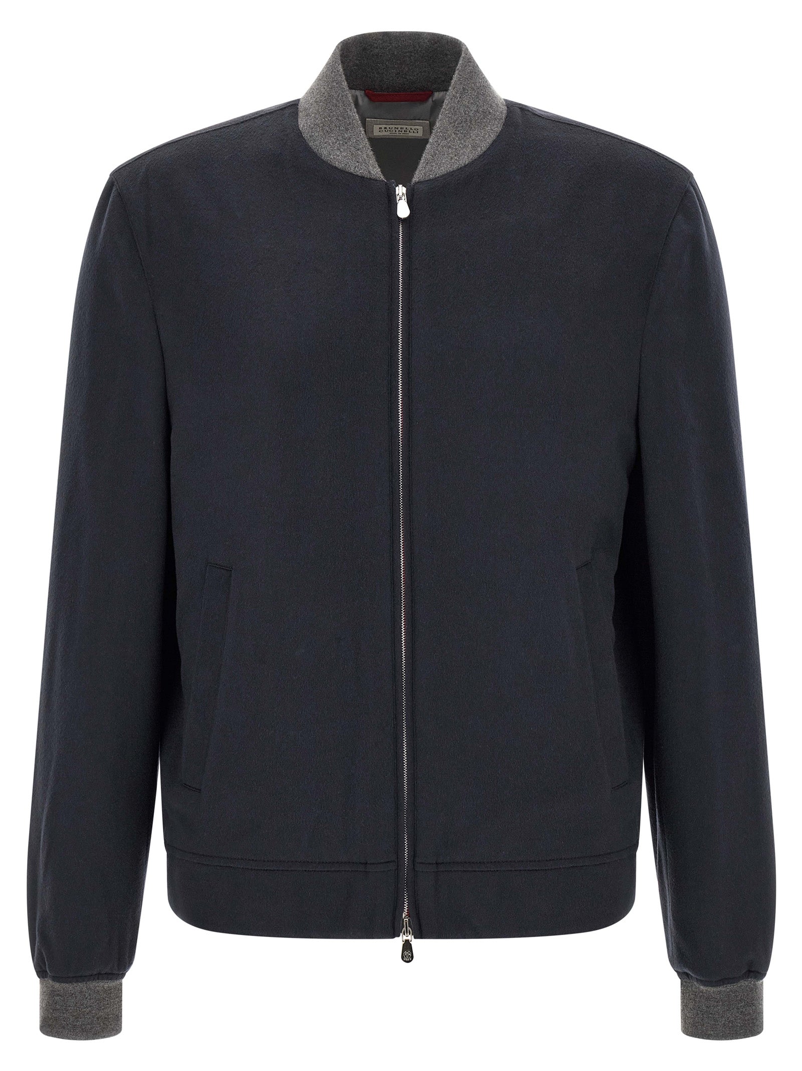 Brunello Cucinelli Men Light Flannel Bomber Jacket BRUNELLO CUCINELLI
