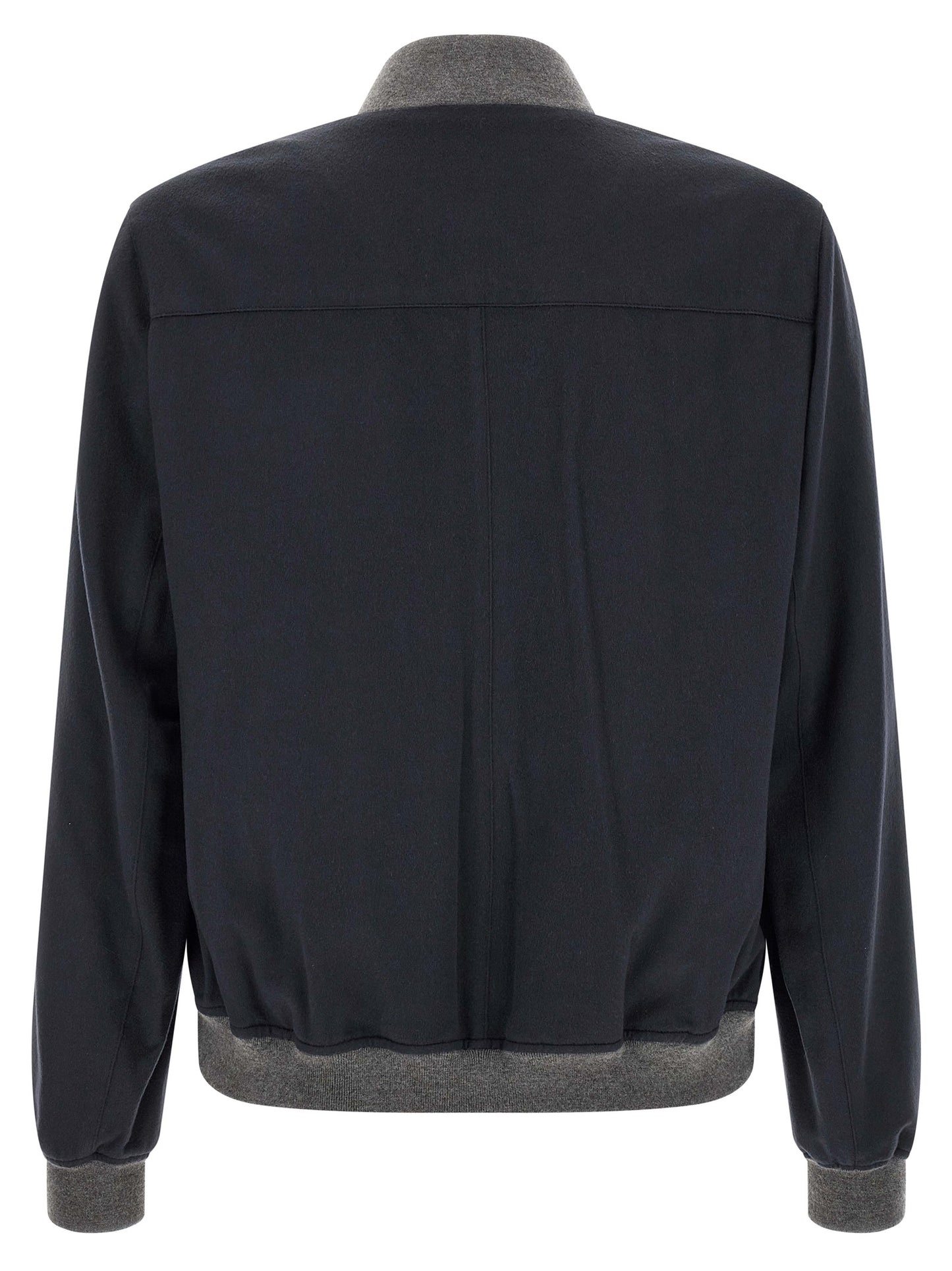 Brunello Cucinelli Men Light Flannel Bomber Jacket BRUNELLO CUCINELLI
