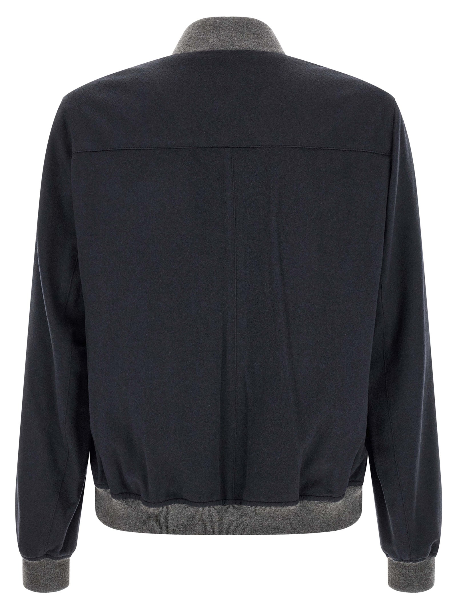 Brunello Cucinelli Men Light Flannel Bomber Jacket BRUNELLO CUCINELLI