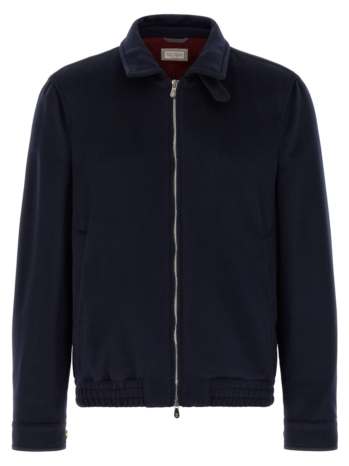 Brunello Cucinelli Men Wool Bomber Beaver BRUNELLO CUCINELLI