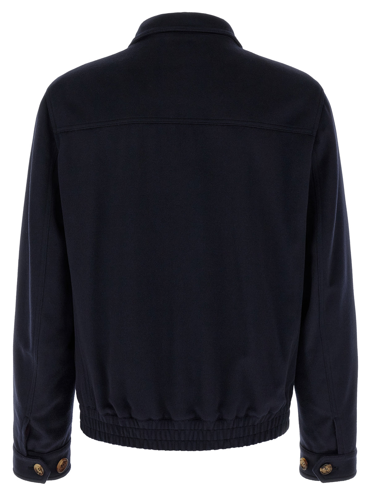 Brunello Cucinelli Men Wool Bomber Beaver BRUNELLO CUCINELLI