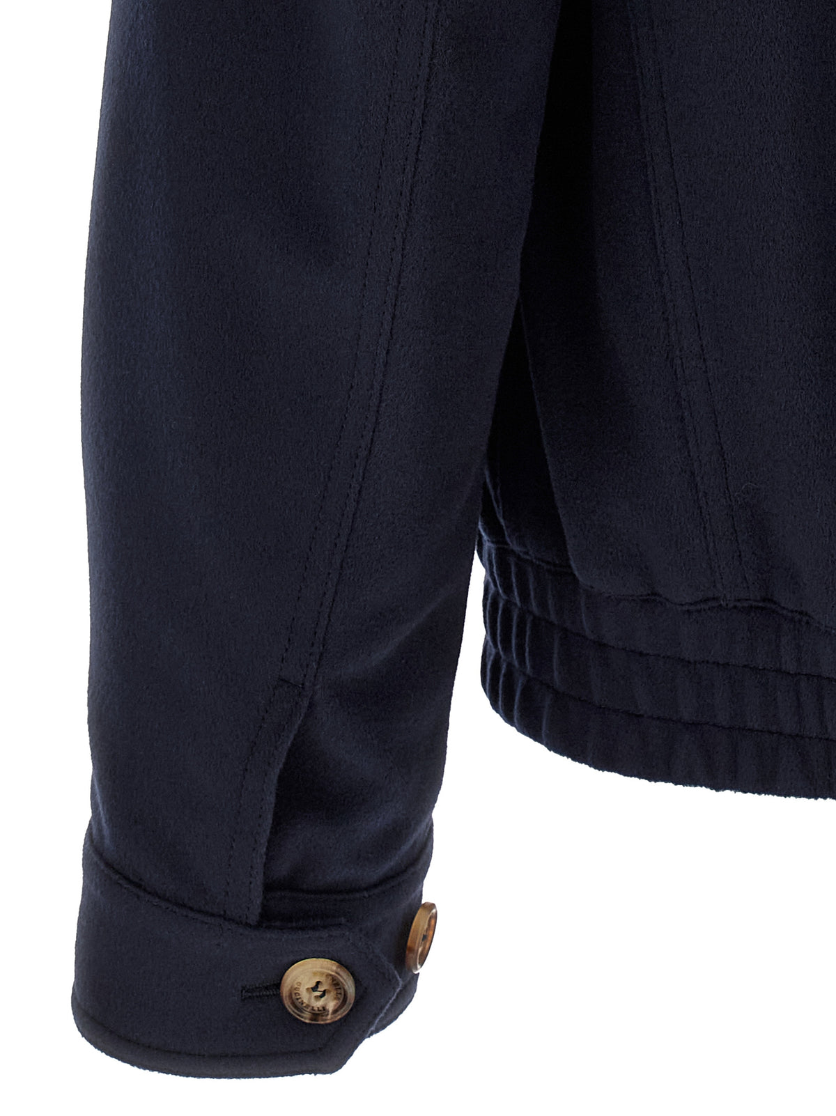 Brunello Cucinelli Men Wool Bomber Beaver BRUNELLO CUCINELLI