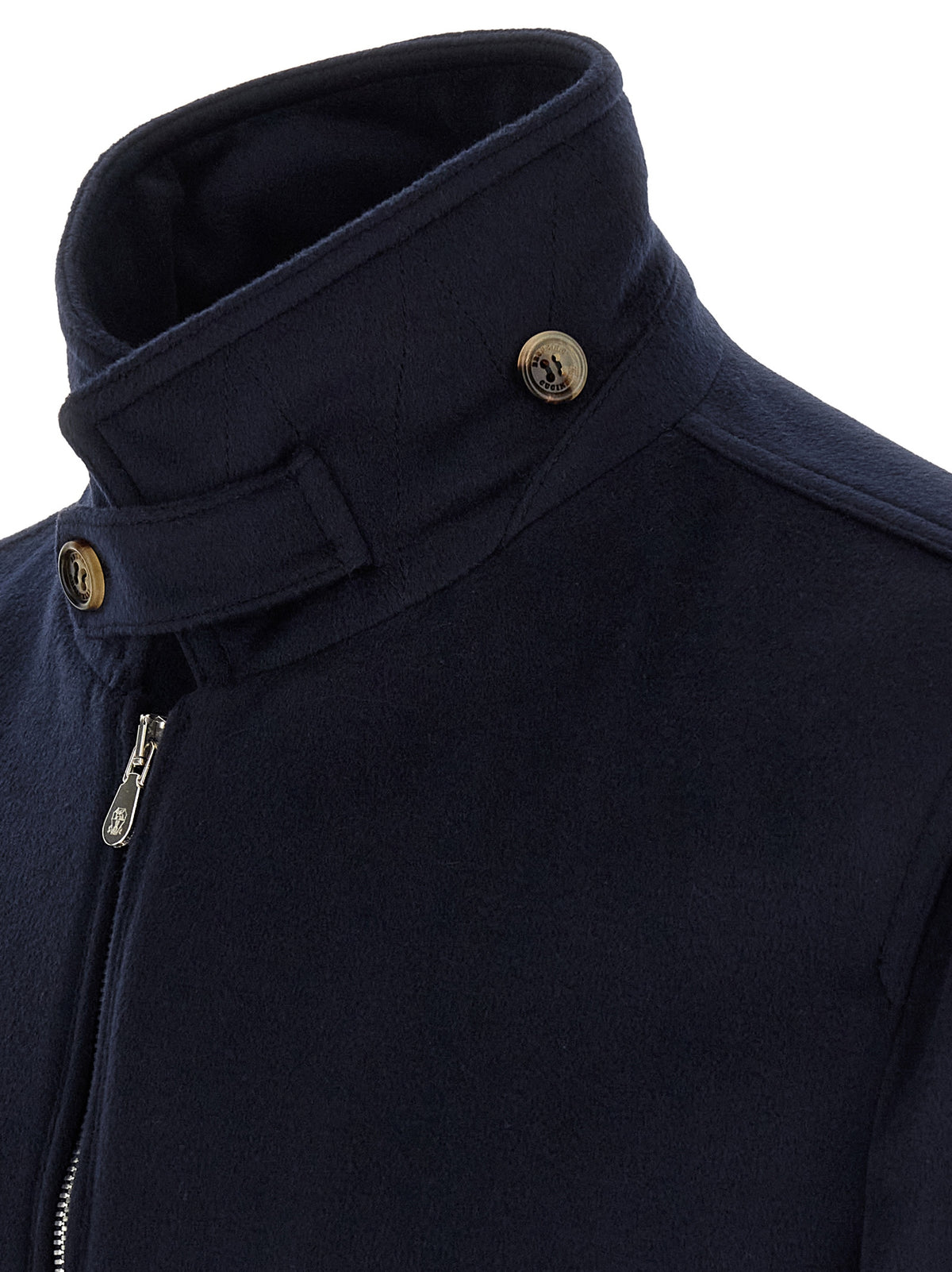 Brunello Cucinelli Men Wool Bomber Beaver BRUNELLO CUCINELLI