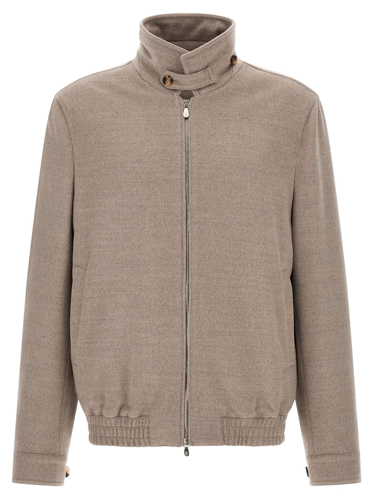 Brunello Cucinelli Men Virgin Wool Beaver Bomber Jacket BRUNELLO CUCINELLI