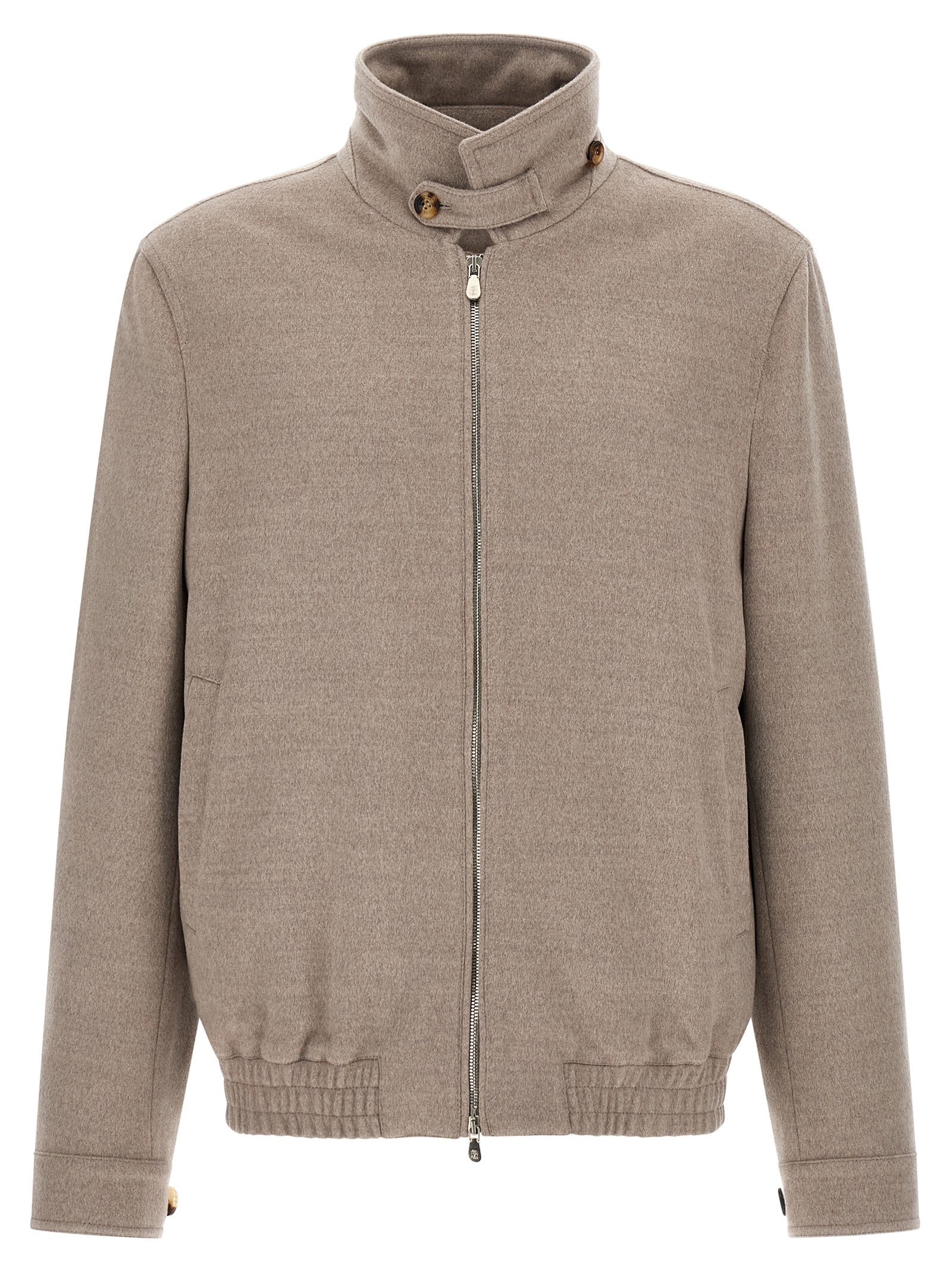 Brunello Cucinelli Men Virgin Wool Beaver Bomber Jacket BRUNELLO CUCINELLI