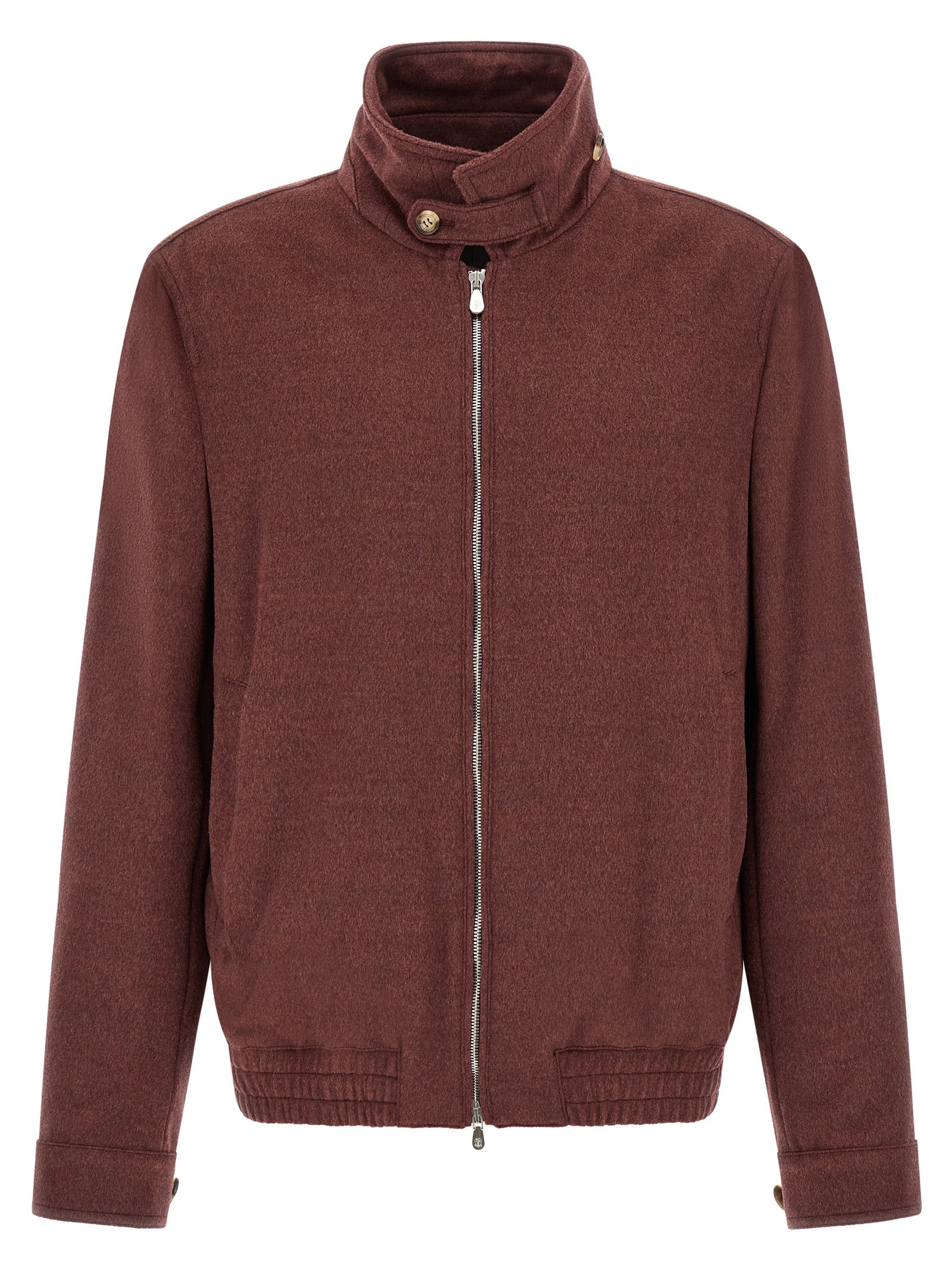 Brunello Cucinelli Men Virgin Wool Beaver Bomber Jacket BRUNELLO CUCINELLI