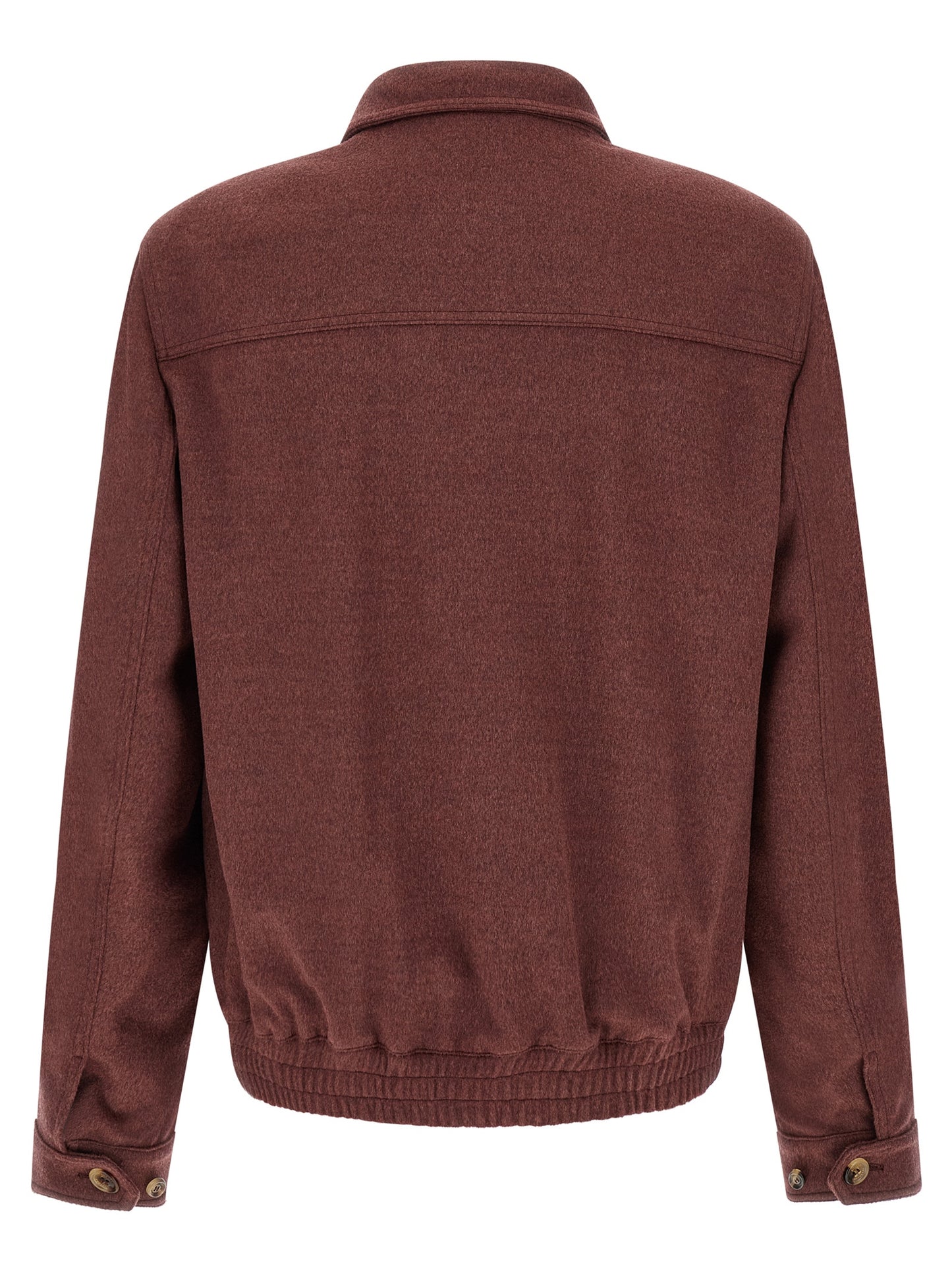 Brunello Cucinelli Men Virgin Wool Beaver Bomber Jacket BRUNELLO CUCINELLI