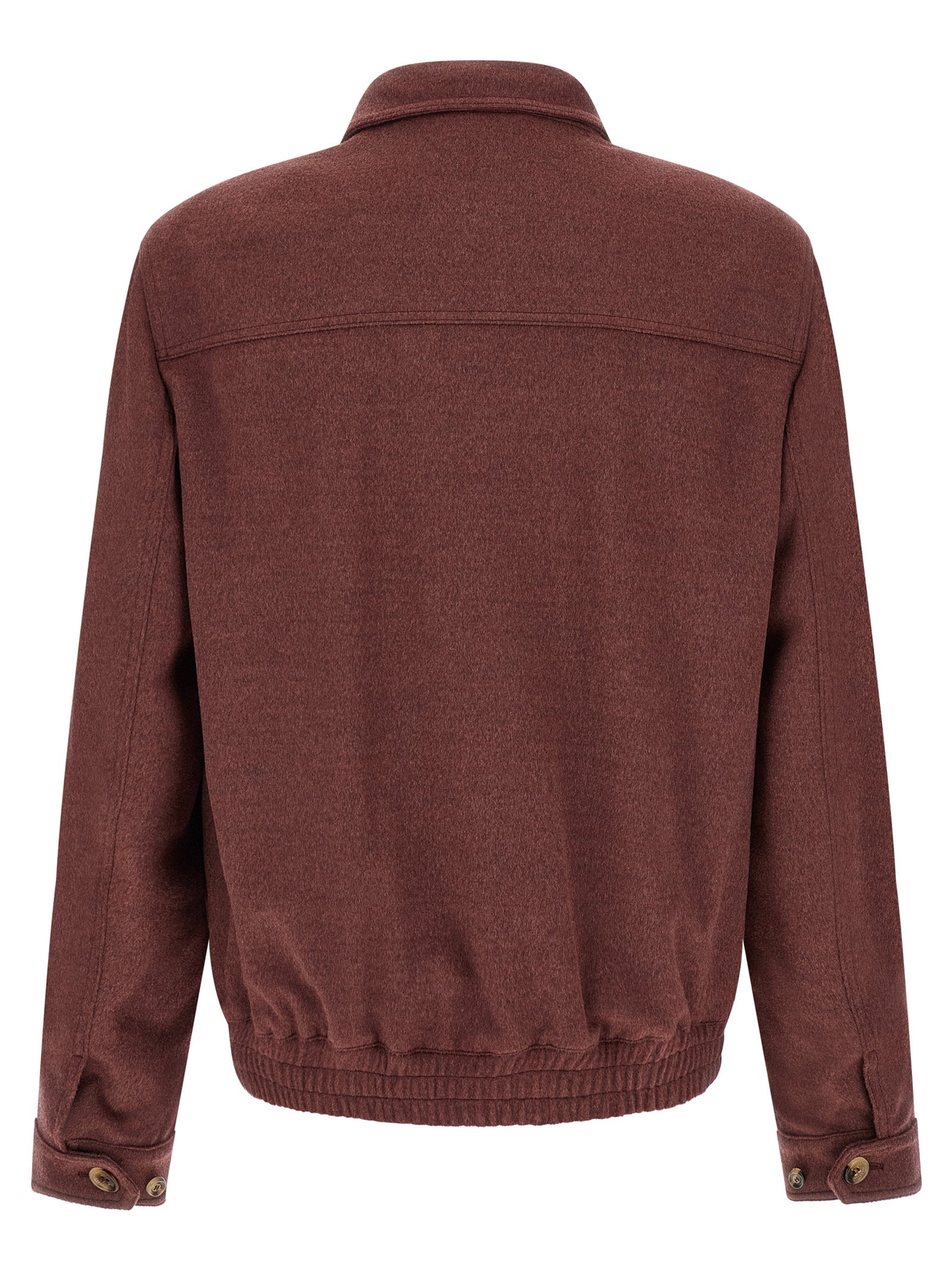 Brunello Cucinelli Men Virgin Wool Beaver Bomber Jacket BRUNELLO CUCINELLI