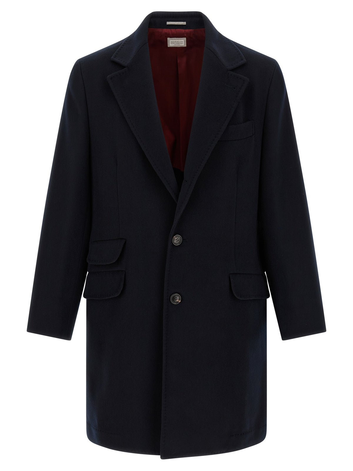 Brunello Cucinelli Men Wool Beaver Coat BRUNELLO CUCINELLI