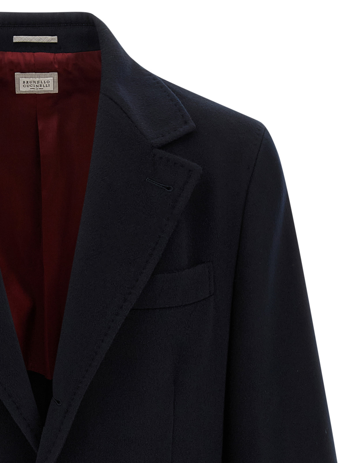 Brunello Cucinelli Men Wool Beaver Coat BRUNELLO CUCINELLI