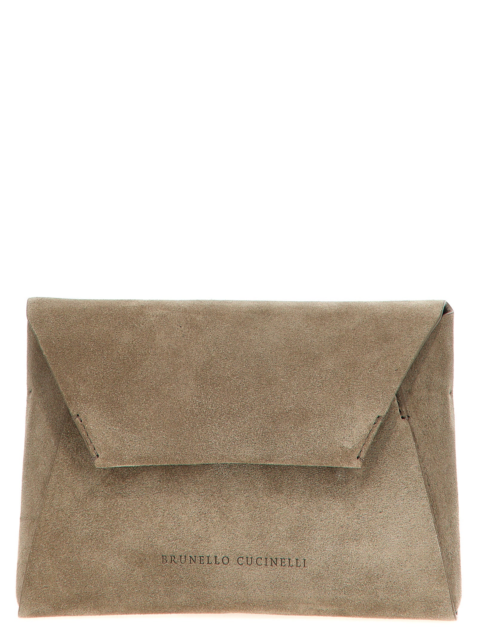 Brunello Cucinelli Women Monile Suede Clutch Bag BRUNELLO CUCINELLI