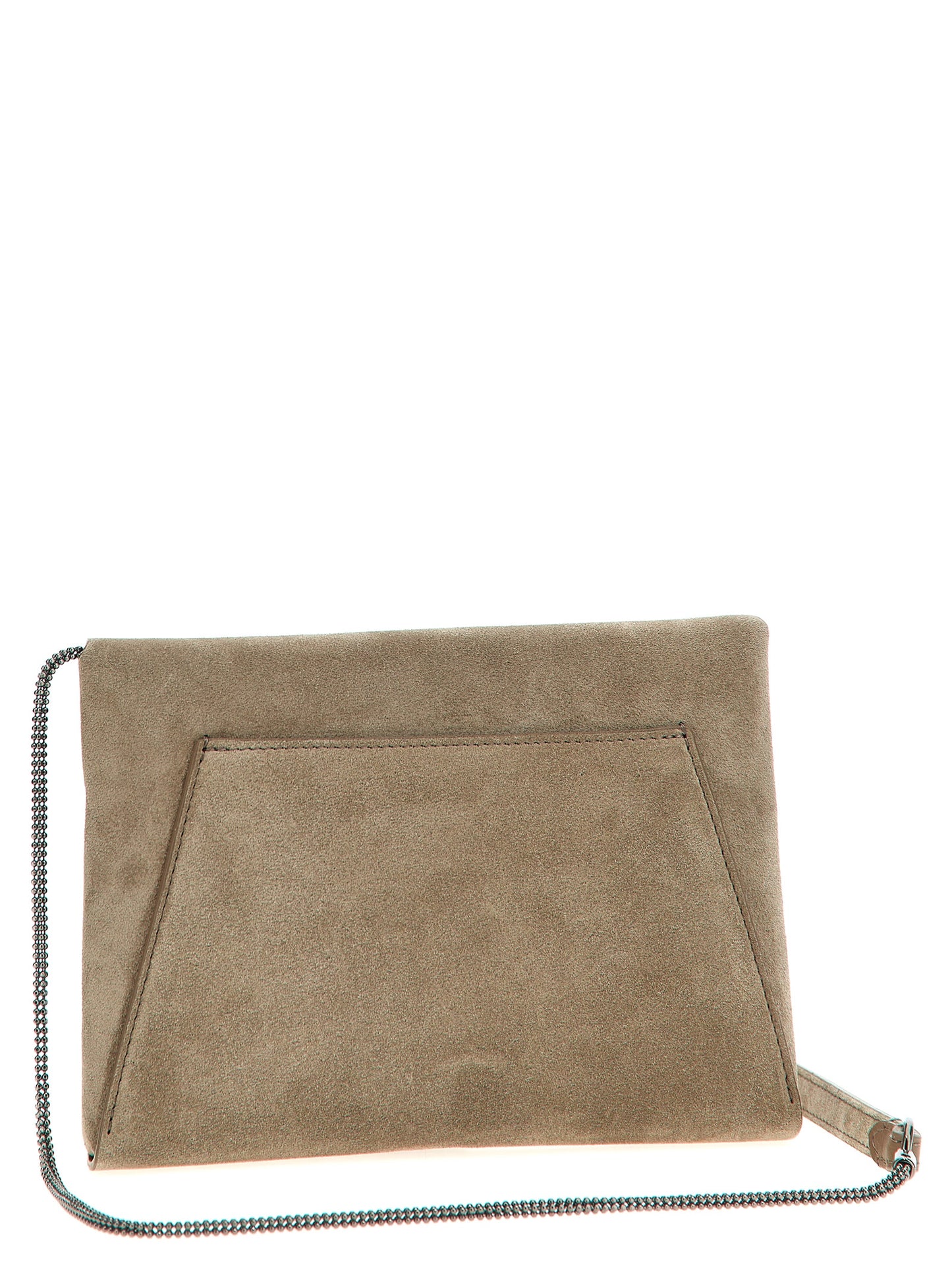 Brunello Cucinelli Women Monile Suede Clutch Bag BRUNELLO CUCINELLI