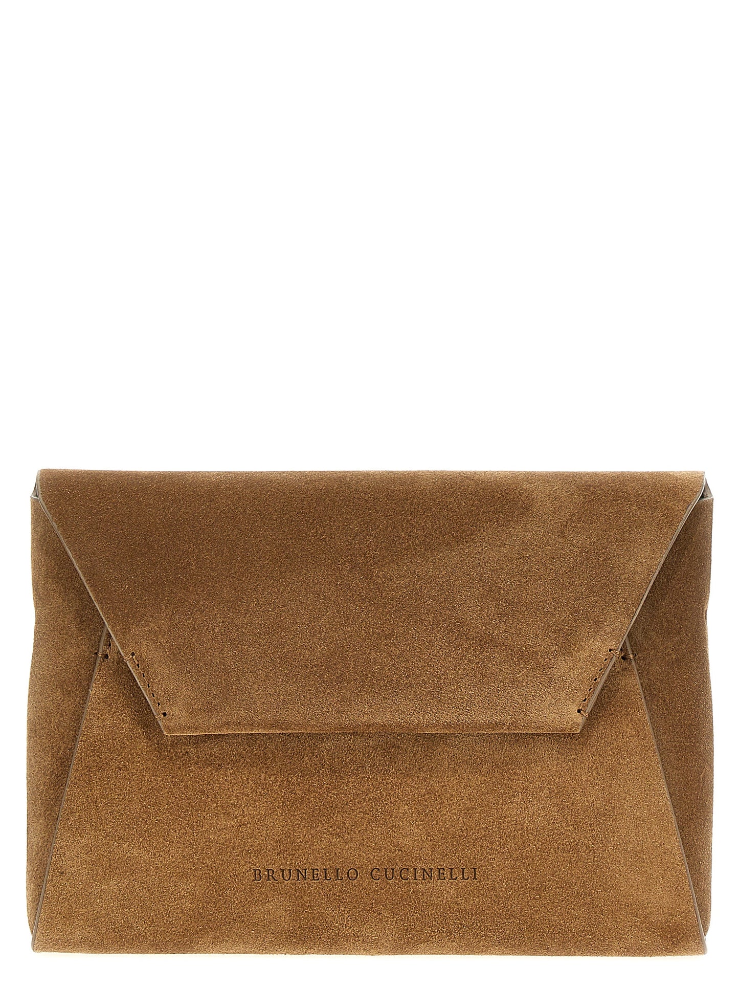 Brunello Cucinelli Women Monile Suede Clutch Bag BRUNELLO CUCINELLI
