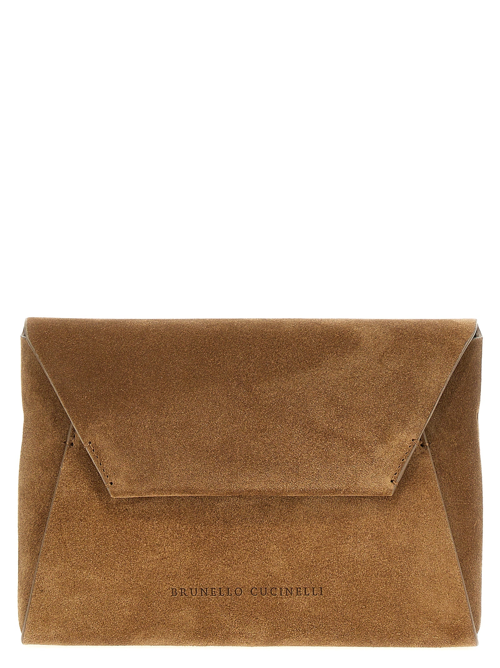 Brunello Cucinelli Women Monile Suede Clutch Bag BRUNELLO CUCINELLI