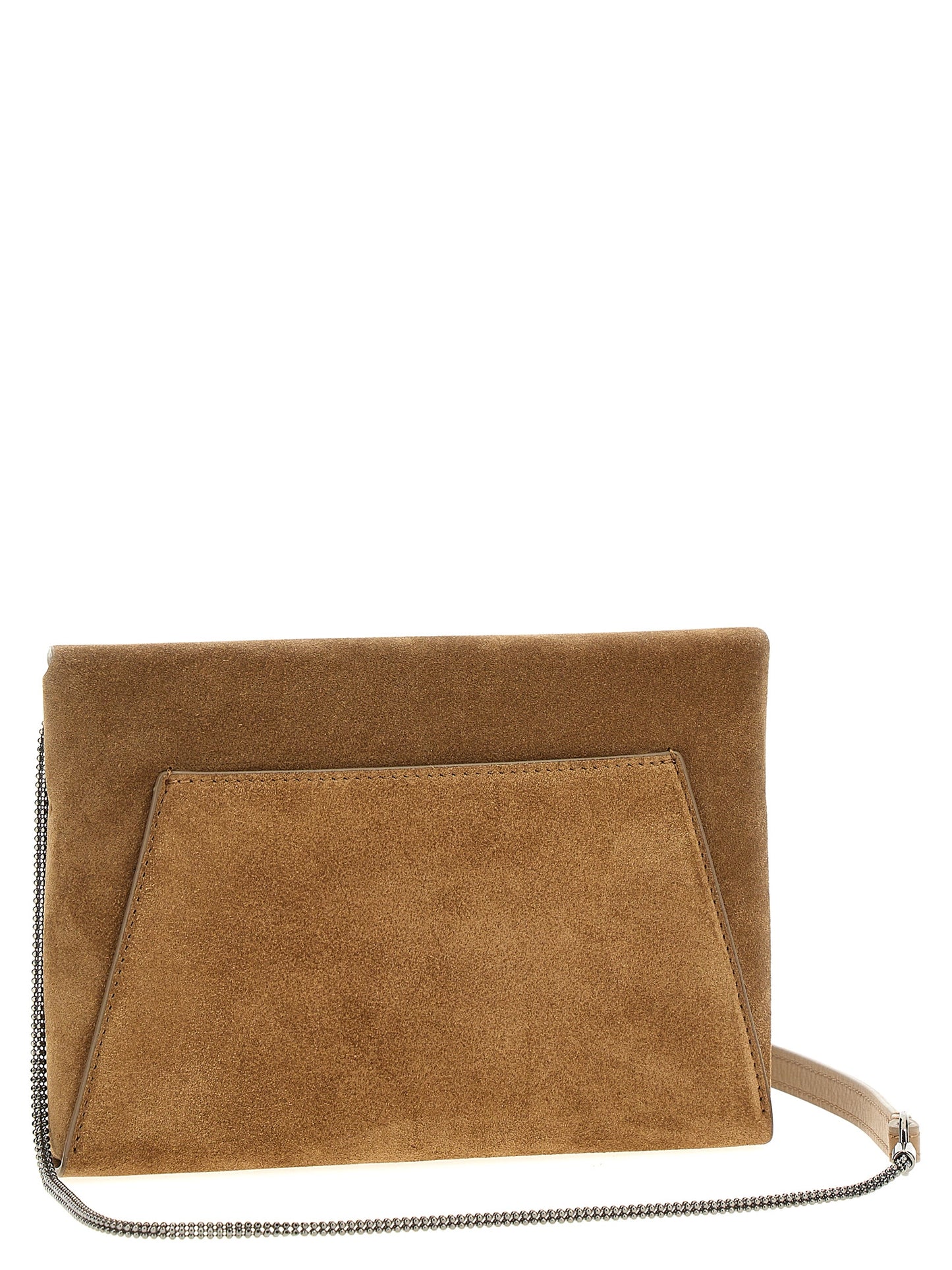 Brunello Cucinelli Women Monile Suede Clutch Bag BRUNELLO CUCINELLI