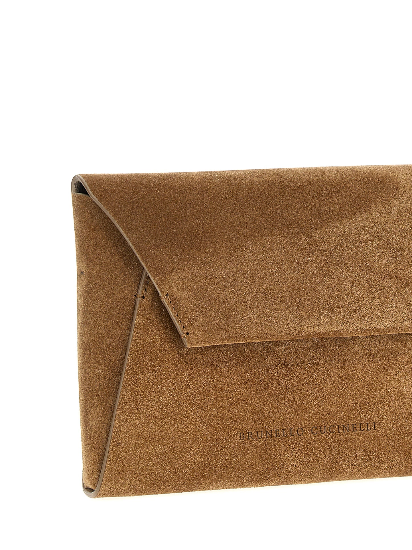 Brunello Cucinelli Women Monile Suede Clutch Bag BRUNELLO CUCINELLI