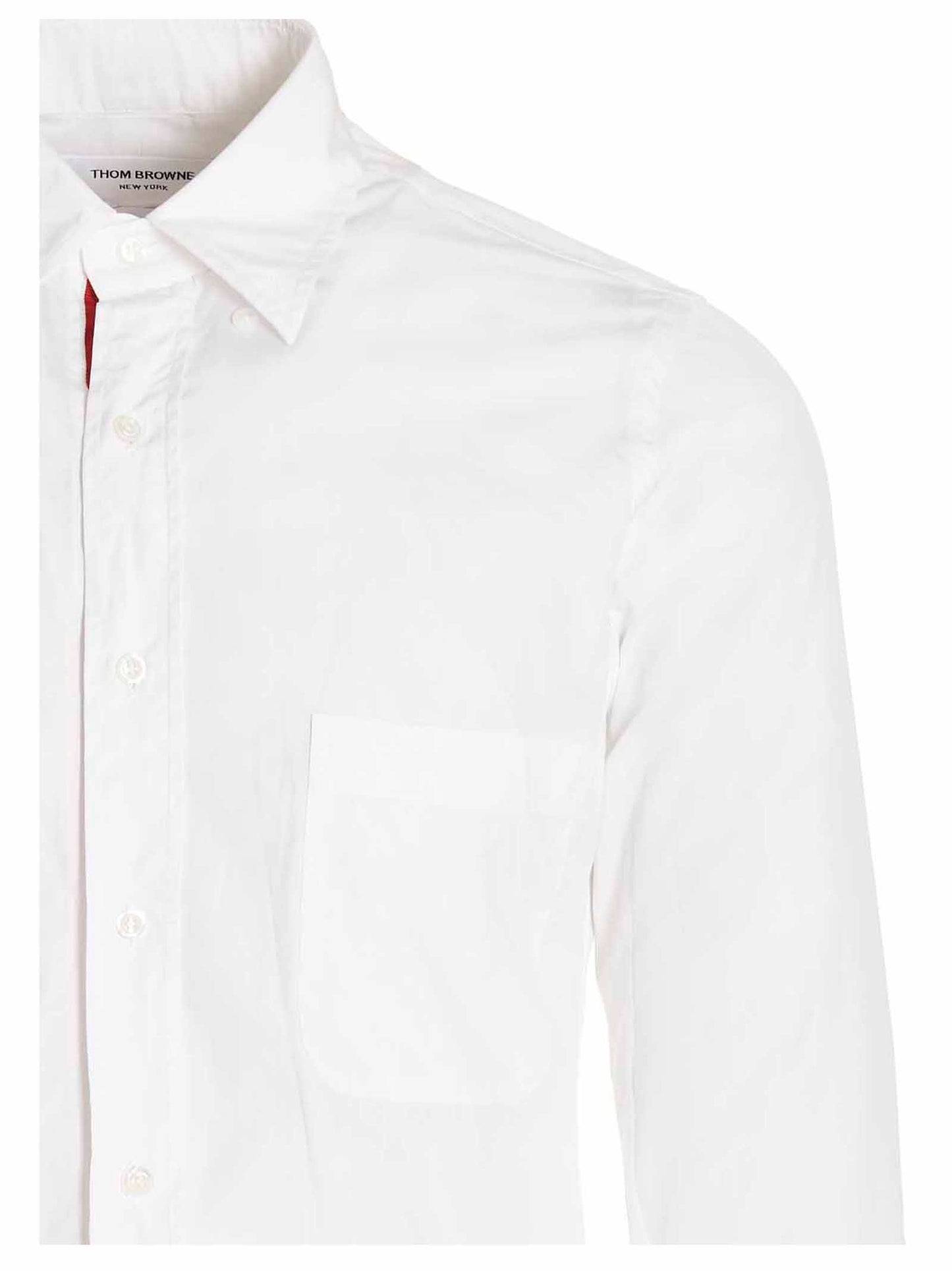 Thom Browne Men Solid Poplin Shirt THOM BROWNE