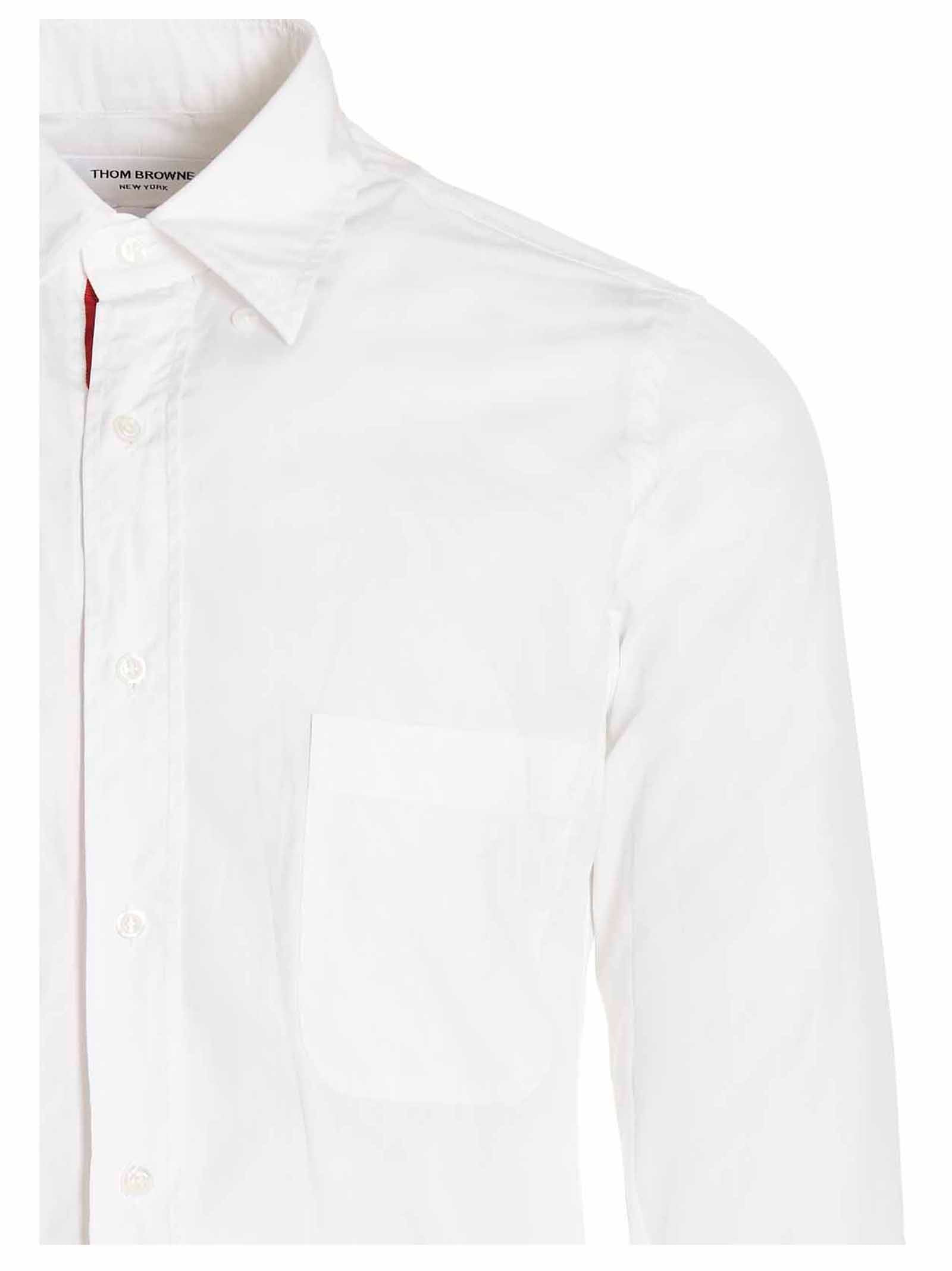 Thom Browne Men Solid Poplin Shirt THOM BROWNE