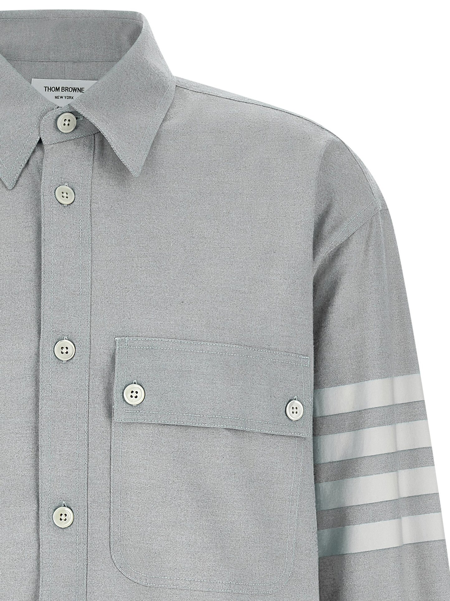 Thom Browne Men '4Bar' Flannel Shirt THOM BROWNE