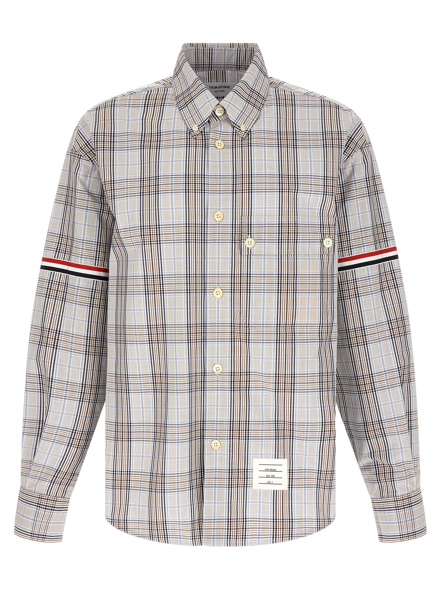 Thom Browne Men ' Oversized Rwb' Shirt THOM BROWNE