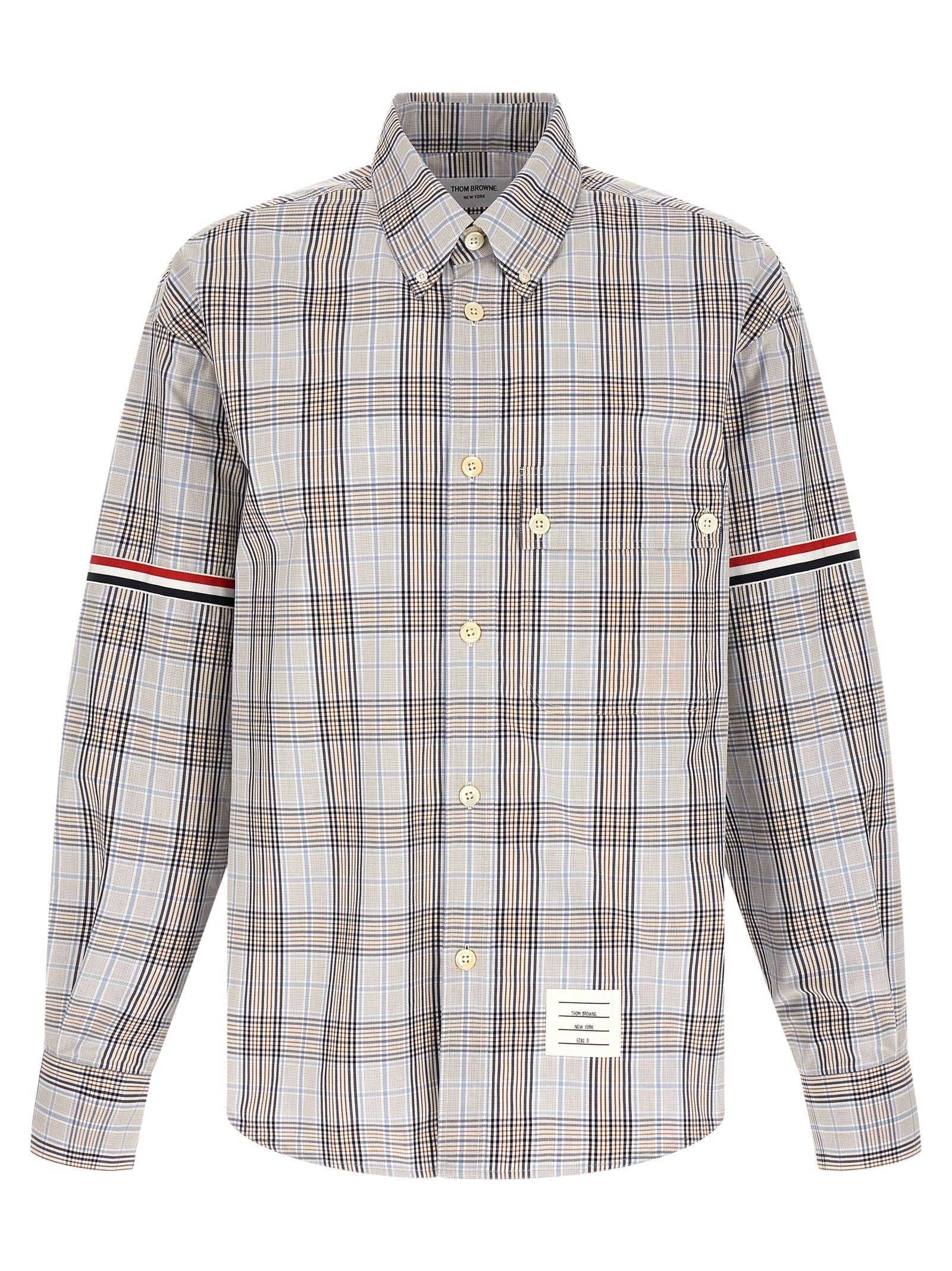 Thom Browne Men ' Oversized Rwb' Shirt THOM BROWNE