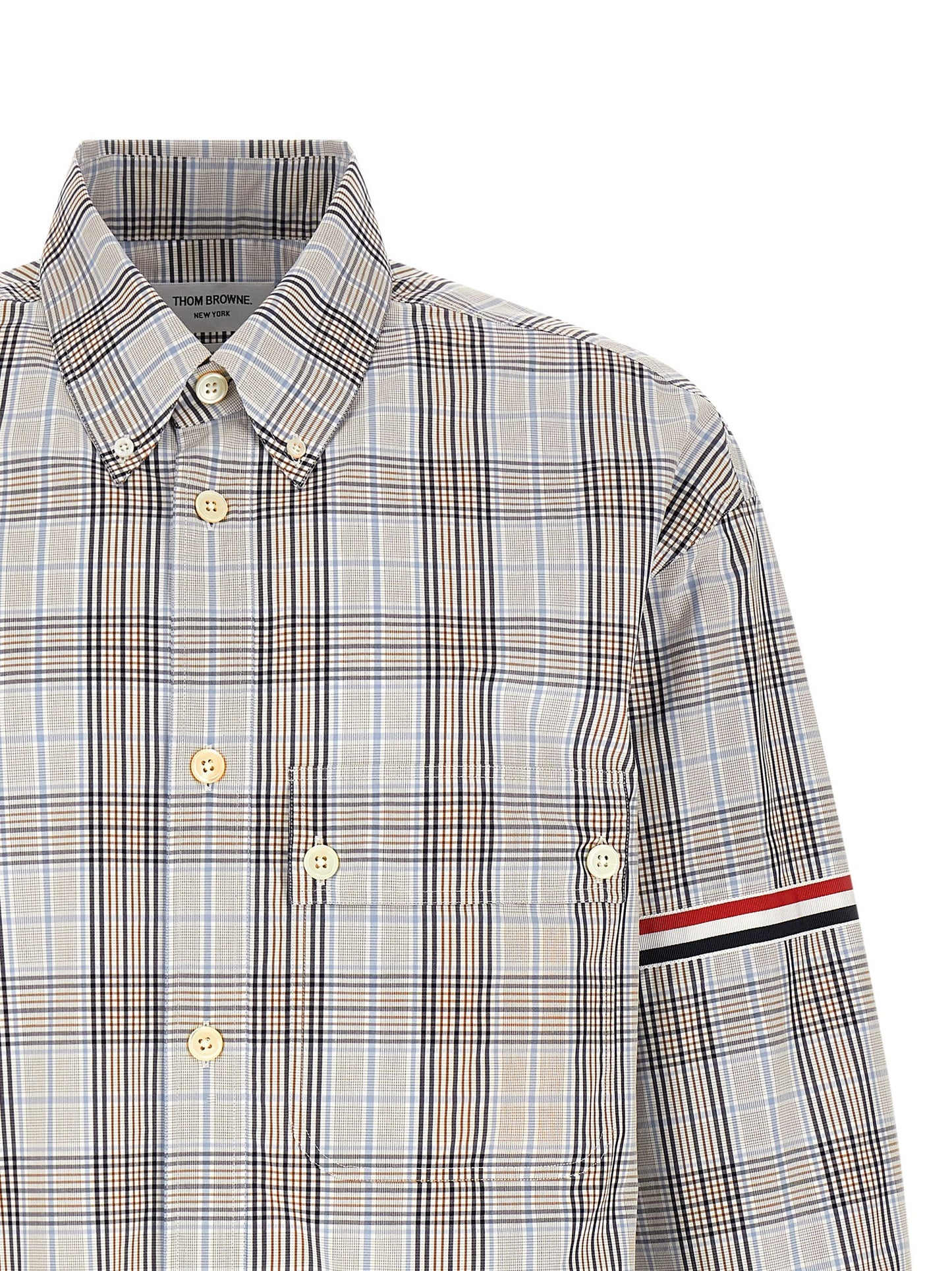Thom Browne Men ' Oversized Rwb' Shirt THOM BROWNE