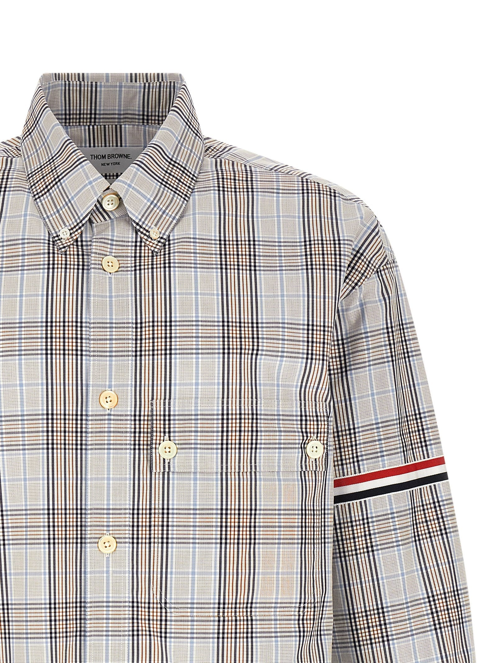 Thom Browne Men ' Oversized Rwb' Shirt THOM BROWNE