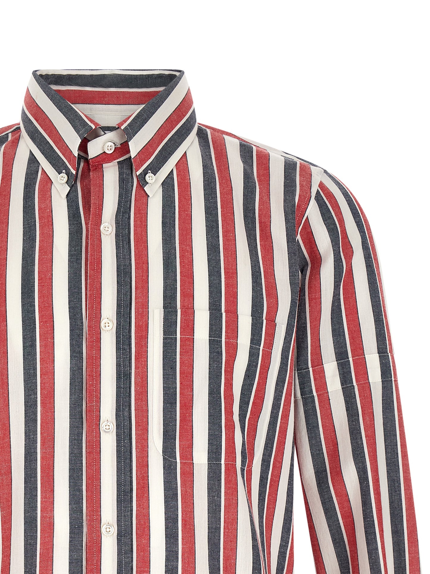 Thom Browne Men Madras Cotton Shirt THOM BROWNE