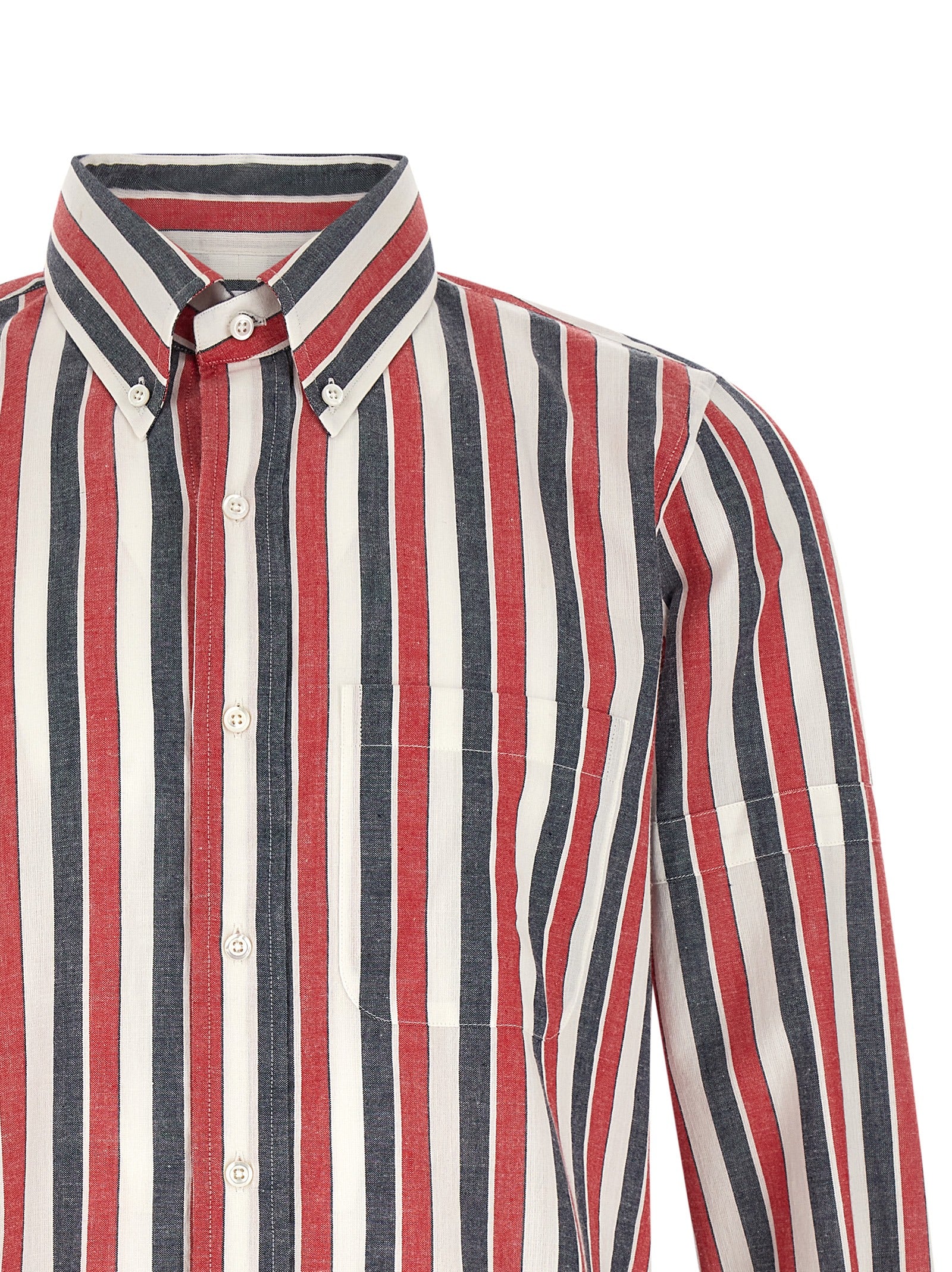 Thom Browne Men Madras Cotton Shirt THOM BROWNE
